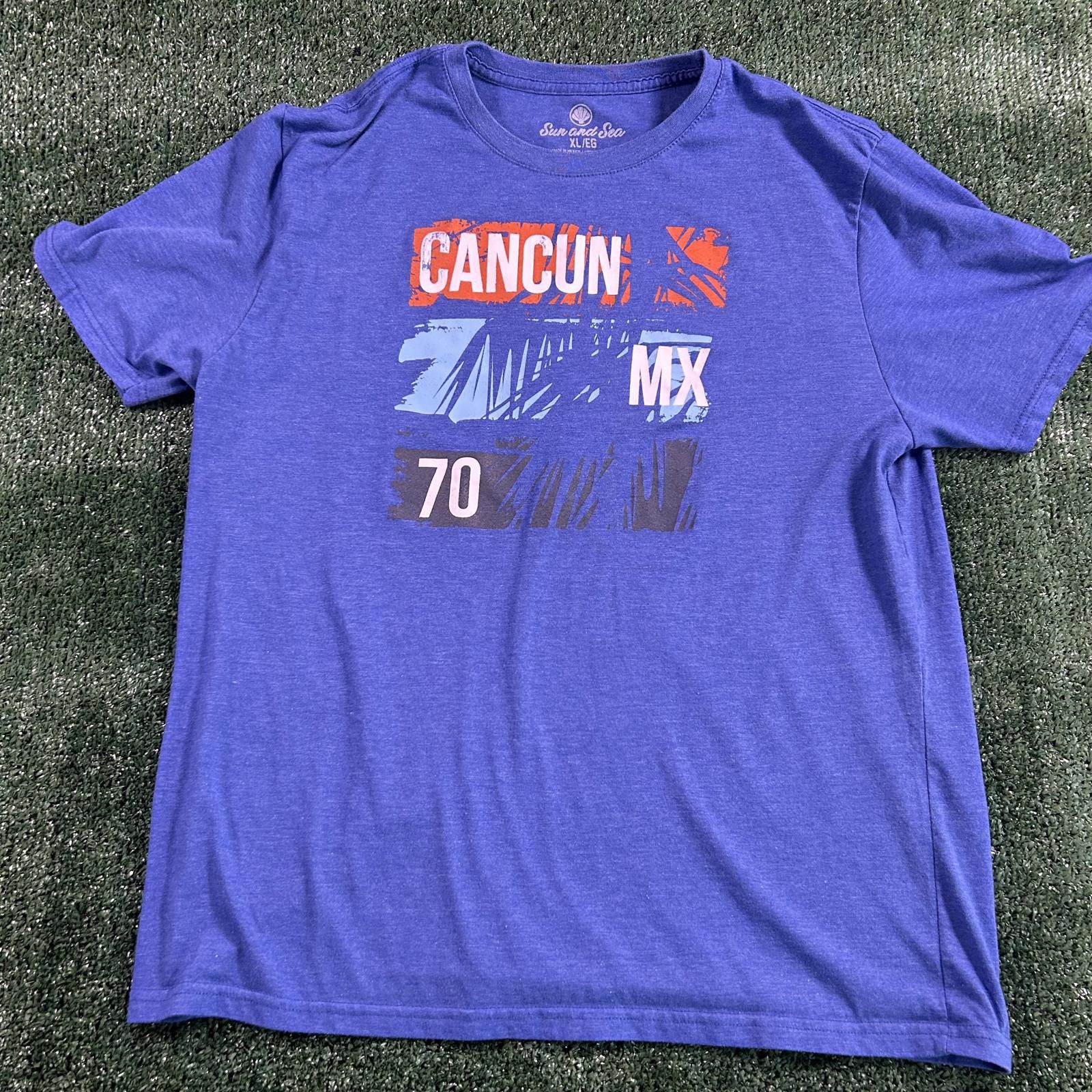 Other Sun and Sea Men's Blue Cancun Graphic T-Shirt. XL Size US XL / EU 56 / 4 - 1 Thumbnail