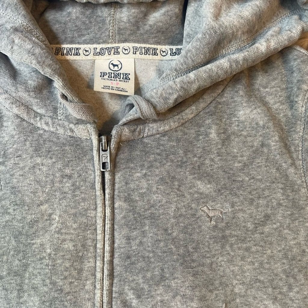 Pink PINK Victoria's Secret Gray Hoodie(juicy couture sty)size s Size S / US 4 / IT 40 - 3 Thumbnail