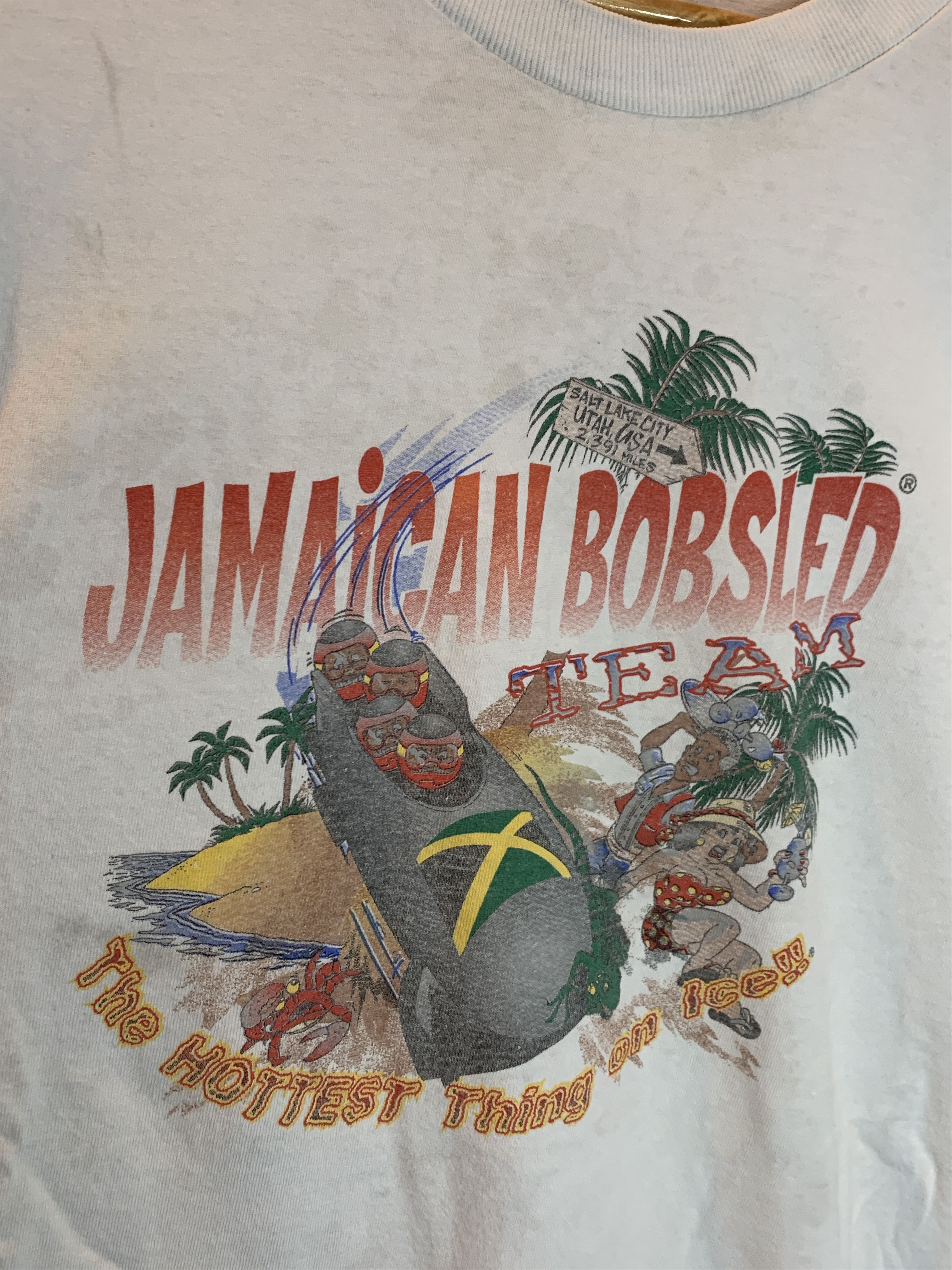 Vintage RARE* Vintage 90’s Cool Runnings Jamaican Bobsled Team Shirt Size US XL / EU 56 / 4 - 2 Thumbnail