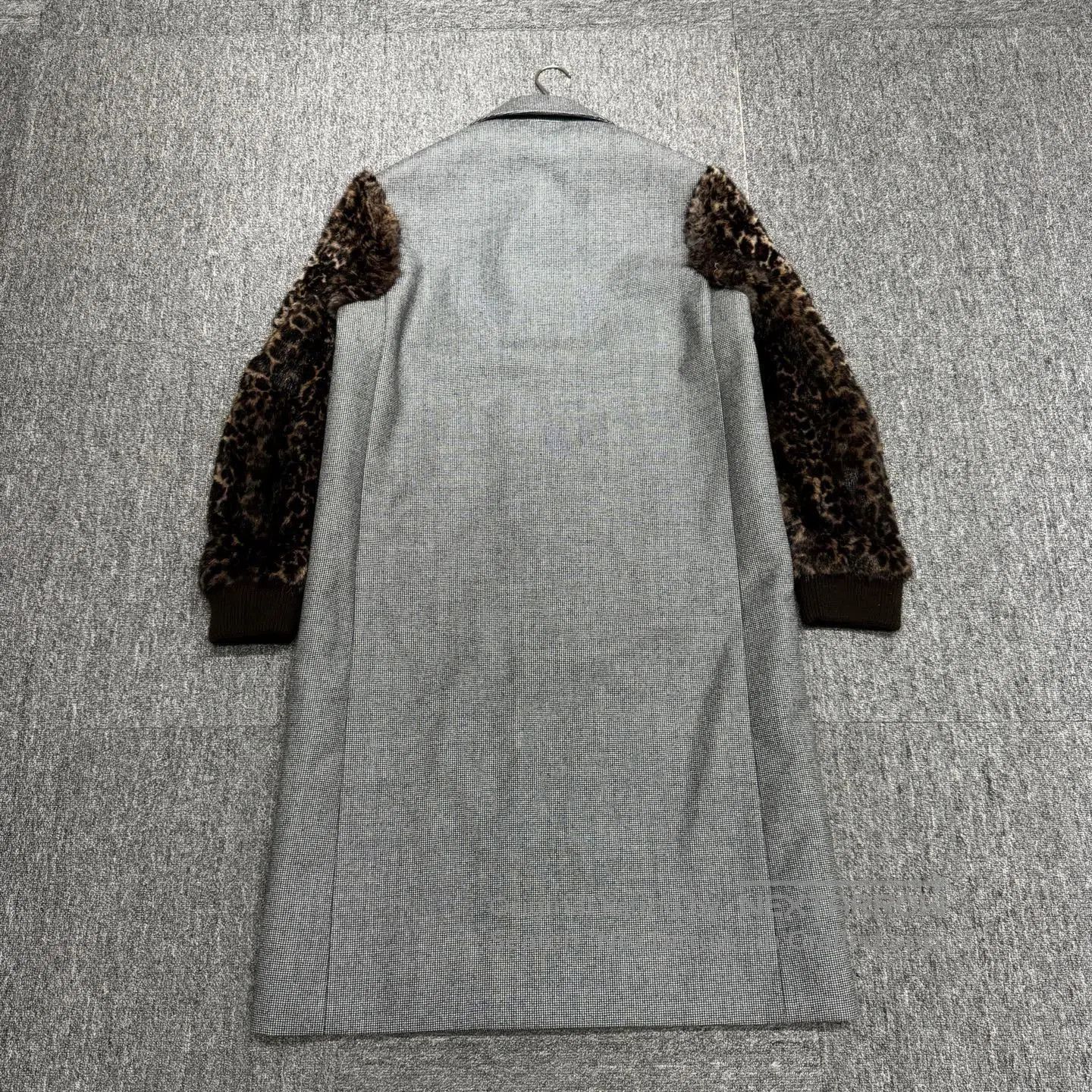 Fendi Long Coat with Leopard Print Sleeves Multi. Size US M / EU 48-50 / 2 - 5 Thumbnail