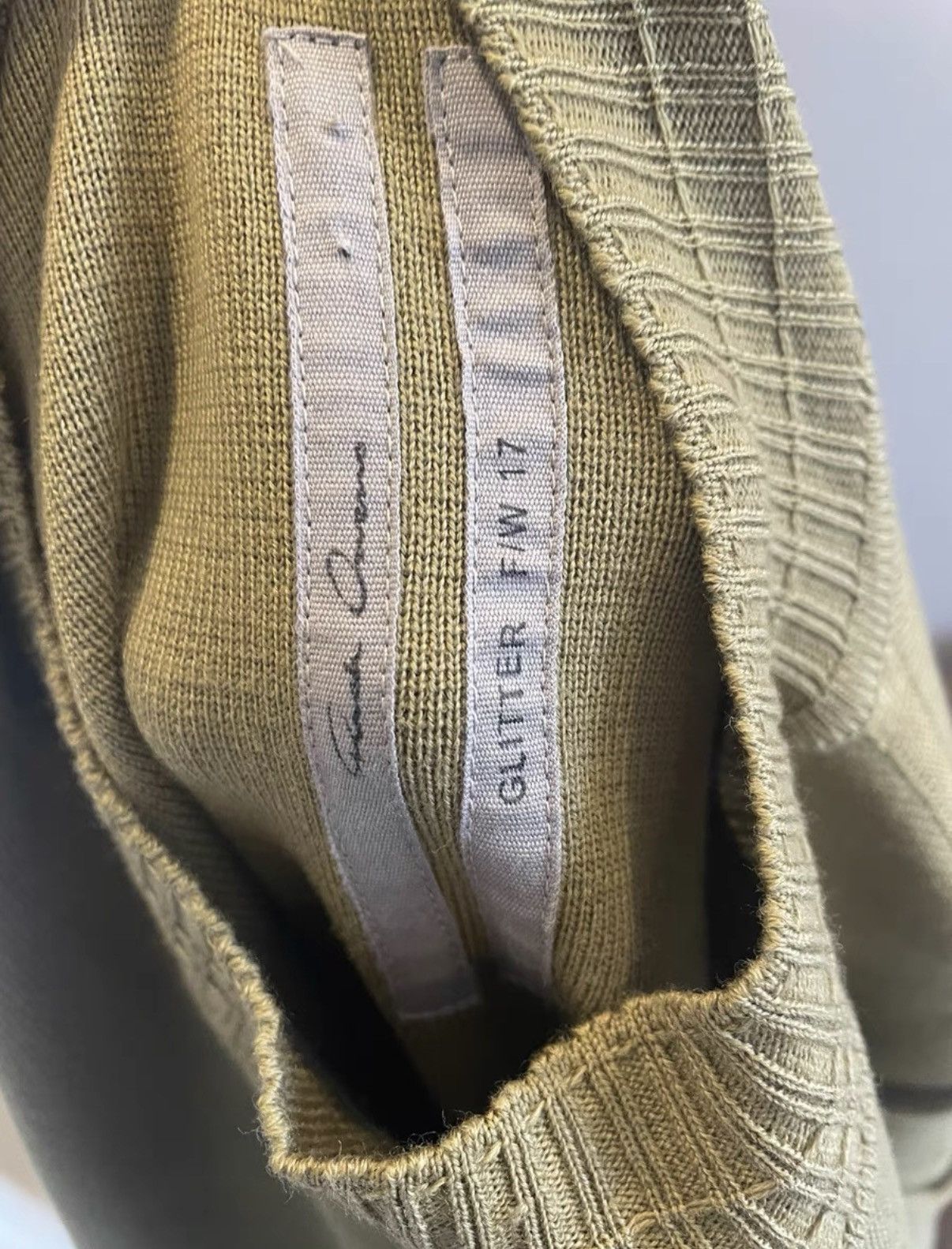 Rick Owens Rick Owens 17FW Runway Wool Frayed Hem Sweatshirt Size US M / EU 48-50 / 2 - 3 Thumbnail