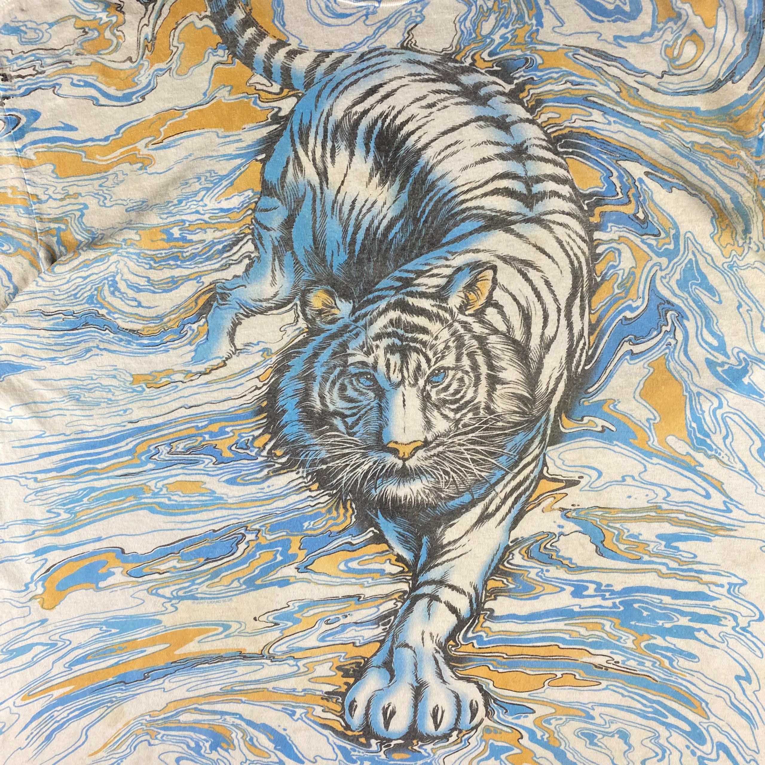Liquid Blue Vintage Liquid Blue Tiger Tshirt Size US XXL / EU 58 / 5 - 5 Thumbnail
