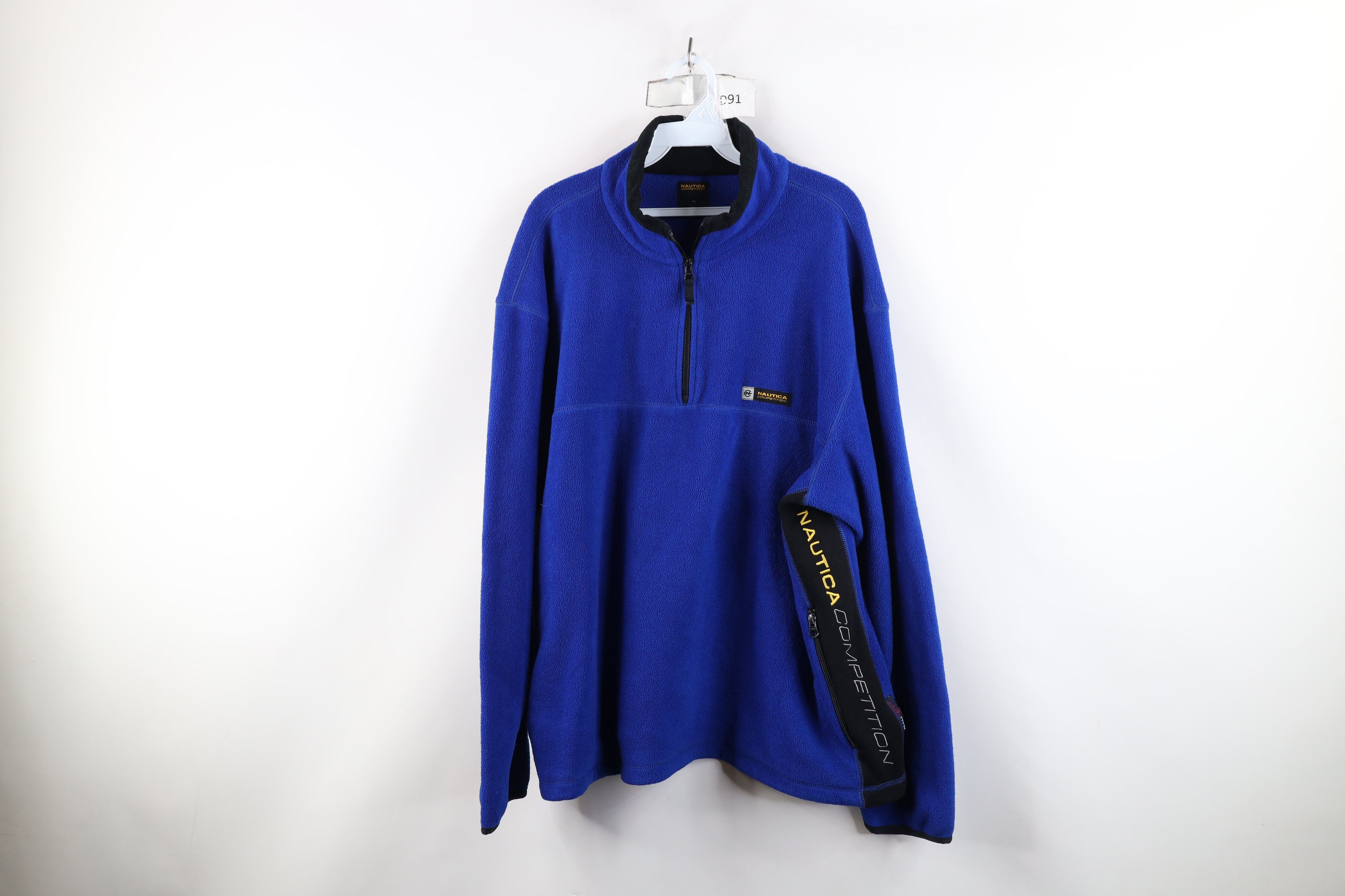 Nautica × Vintage Vintage 90s Nautica Competition Half Zip Fleece Sweater USA Size US L / EU 52-54 / 3 - 1 Thumbnail