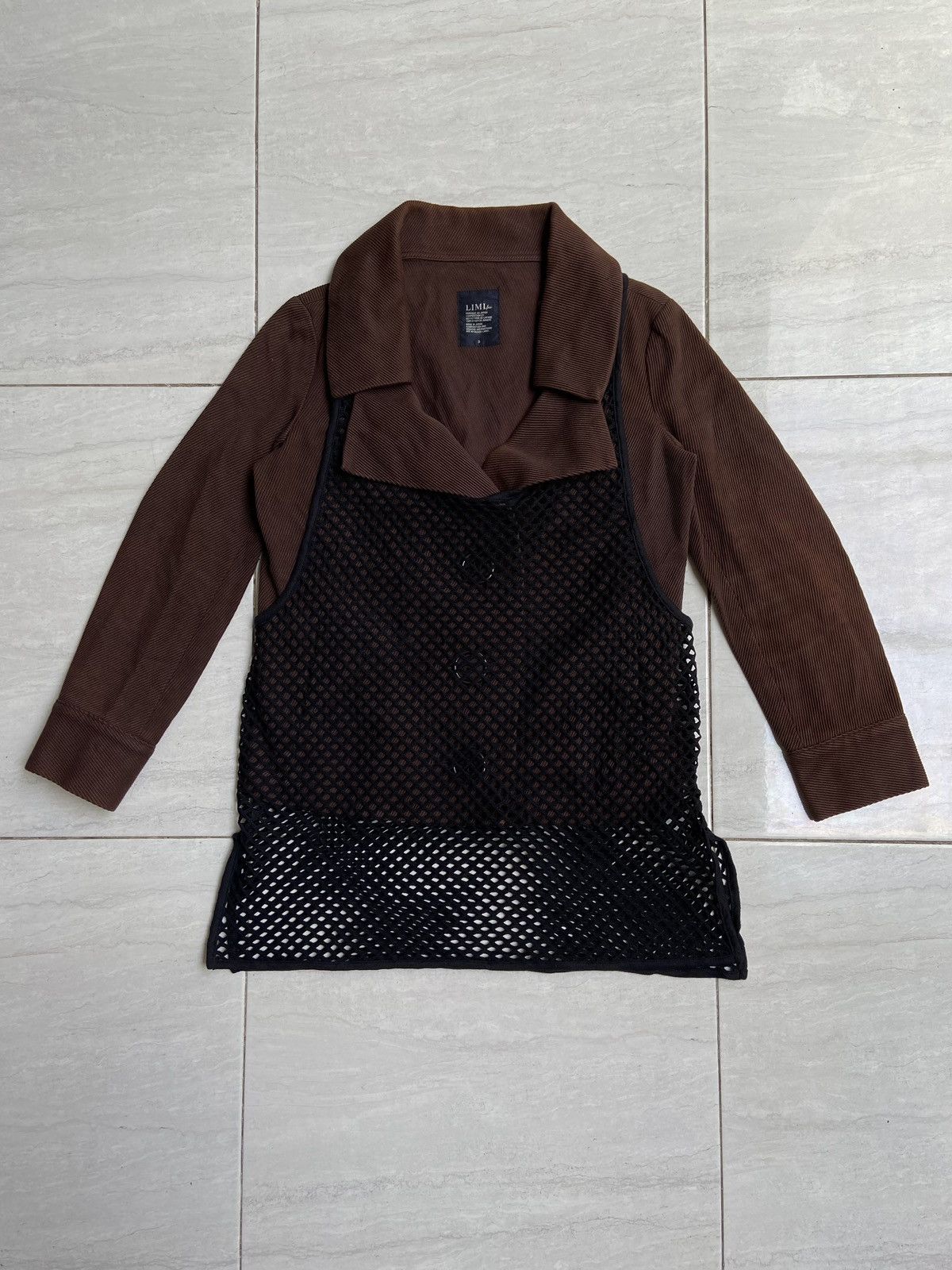 Yohji Yamamoto LIMI FEU Brown Blazer Vest Size US S / EU 44-46 / 1 - 6 Thumbnail