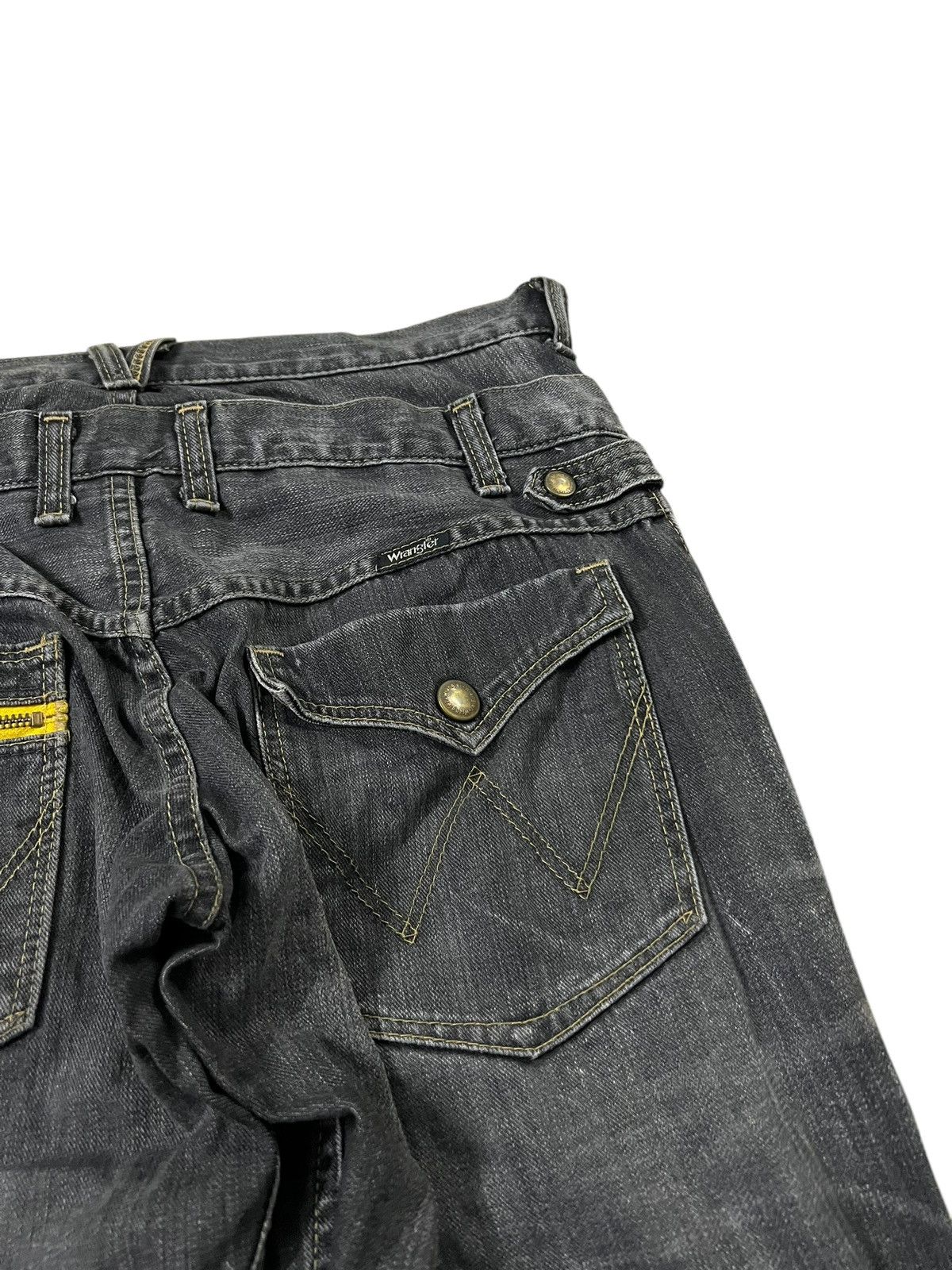 If Six Was Nine × Le Grande Bleu (L.G.B.) × Wrangler 💥Double Waist 💥Vintage Wrangler Faded Flare Jeans Rare Size US 31 - 10 Thumbnail