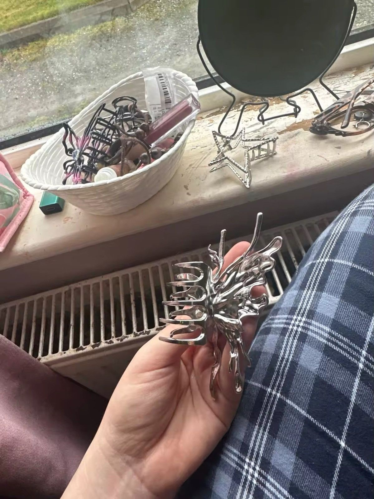Japanese Brand × Jewelry Butterfly Hair Clip Bright Silver Size ONE SIZE - 6 Thumbnail