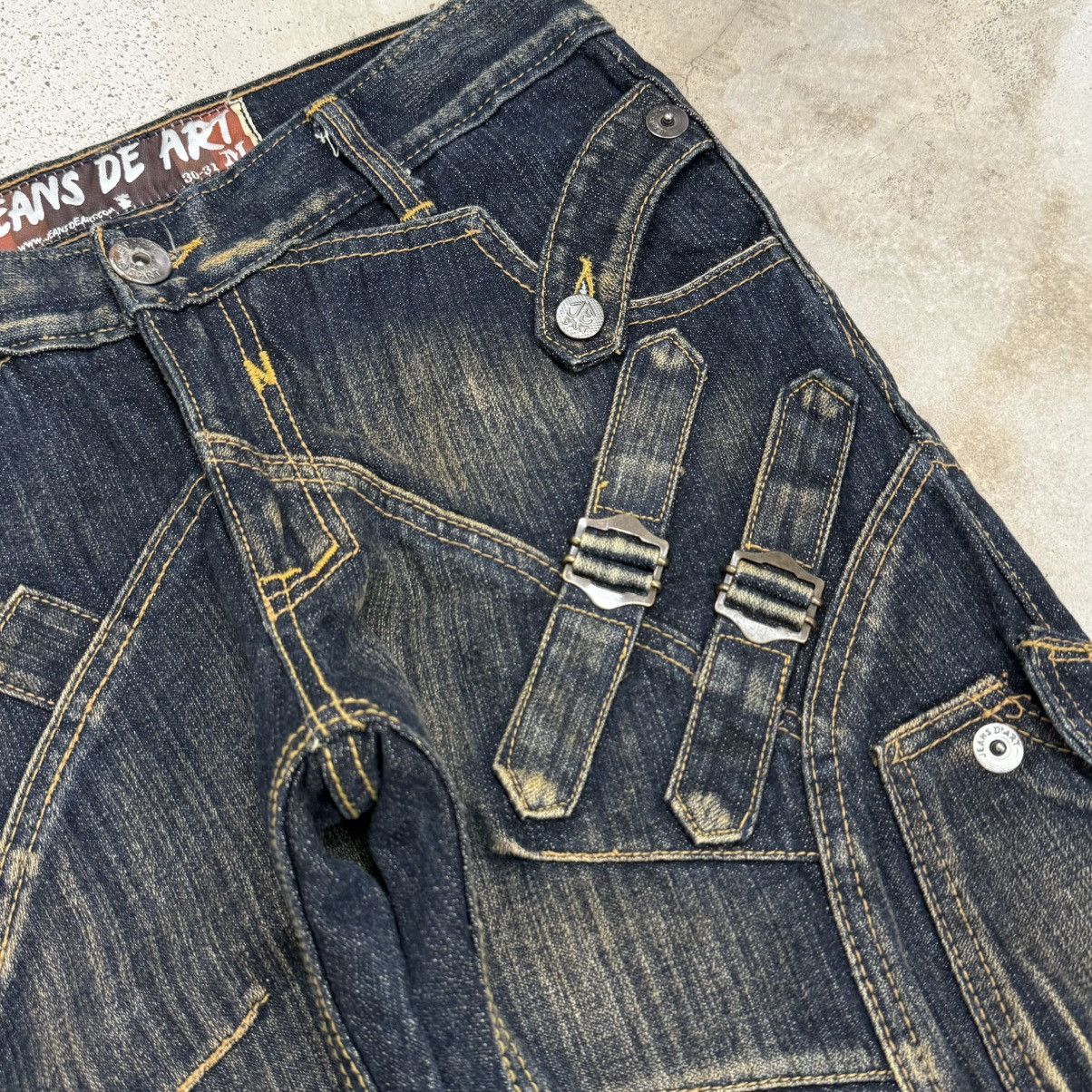 Japanese Brand Jeans De Art Utility Art Mudwash Heavy OZ Denim Pants Size US 30 / EU 46 - 10 Thumbnail