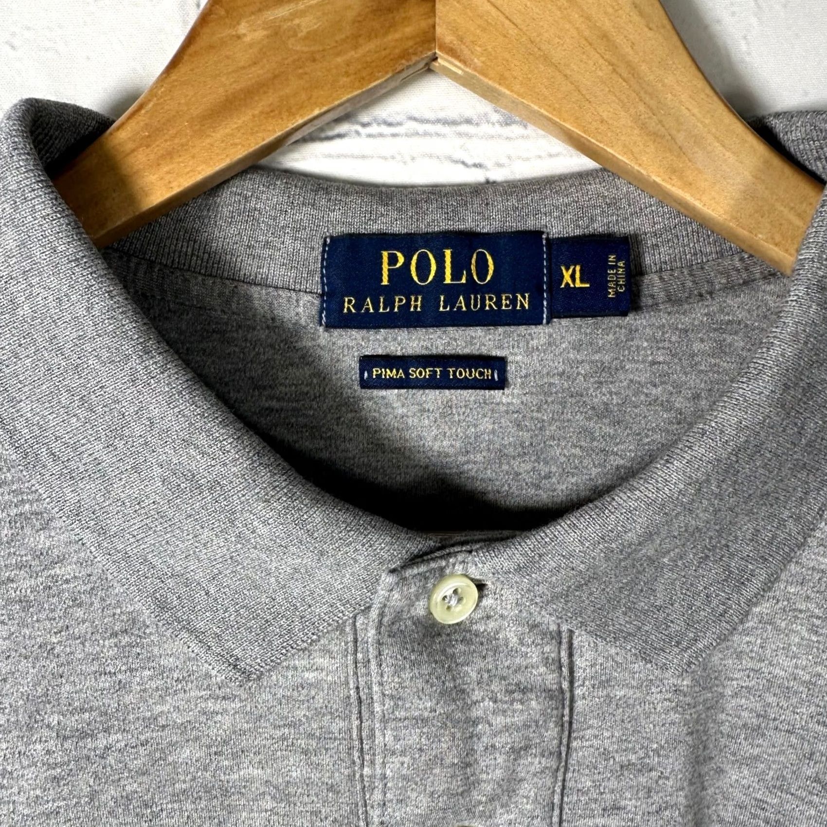 Polo Ralph Lauren Polo Ralph Lauren Polo Shirt Men XL Gray Pima Soft Touch Cotton Short Sleeve Embroidered Logo 2-Button Collared Casual Shirt Size US XL / EU 56 / 4 - 2 Thumbnail