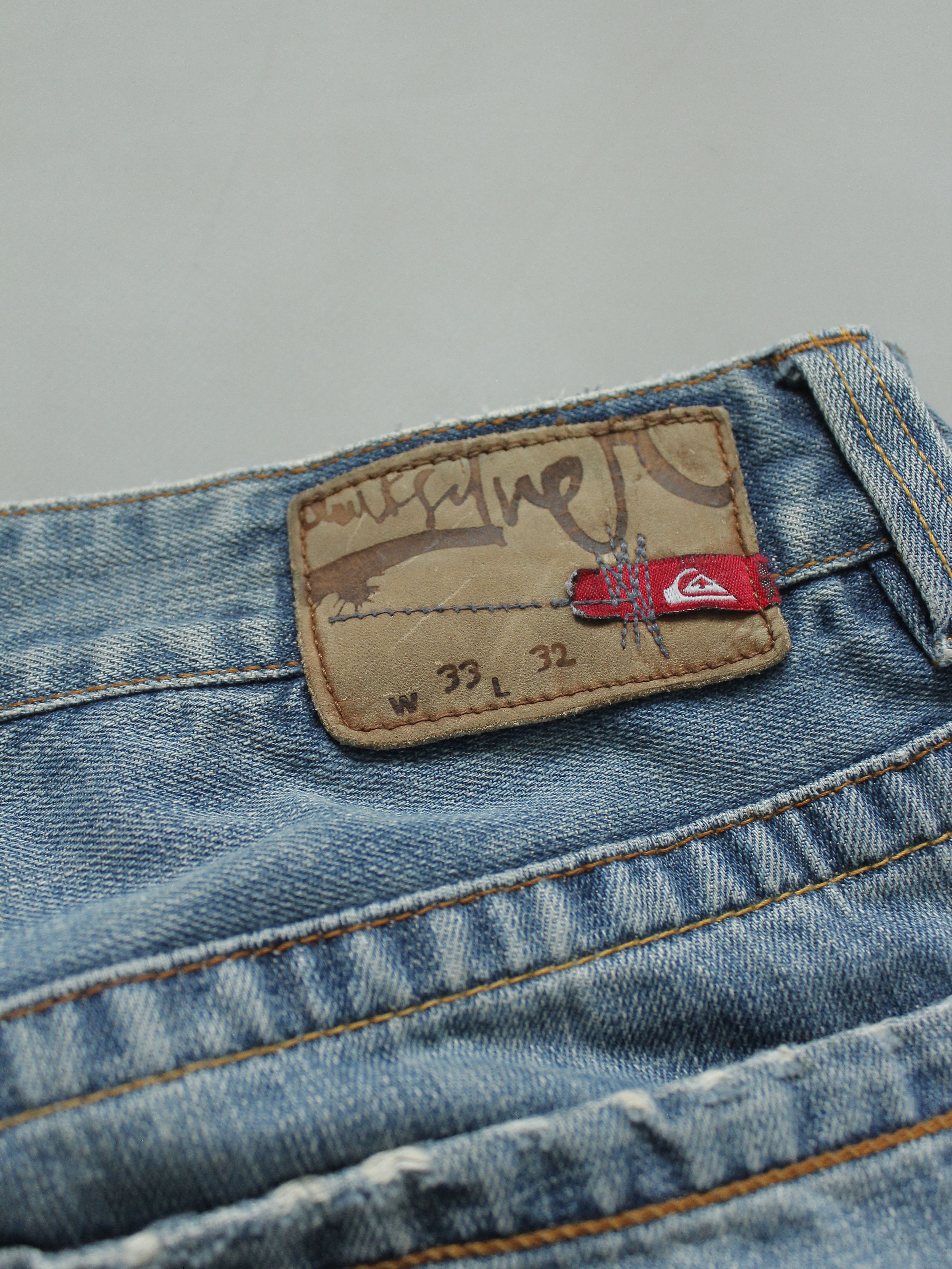 Quiksilver × Vintage QUIKSILVER QUIKJEAN MENS DENIM JEANS STRAIGHT SKATE BAGGY Size US 33 - 4 Thumbnail