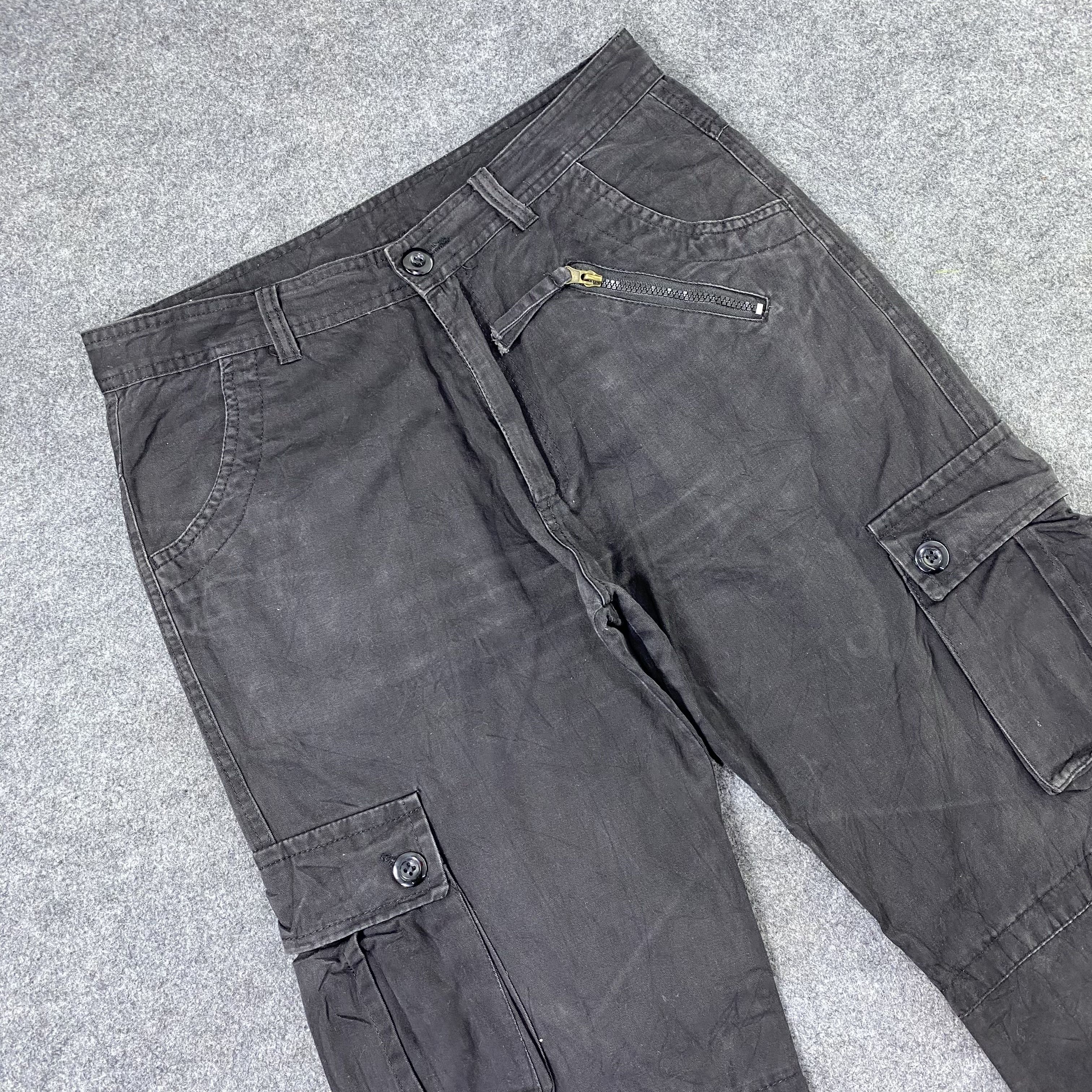 Cargo Black pants Multipocket -C010