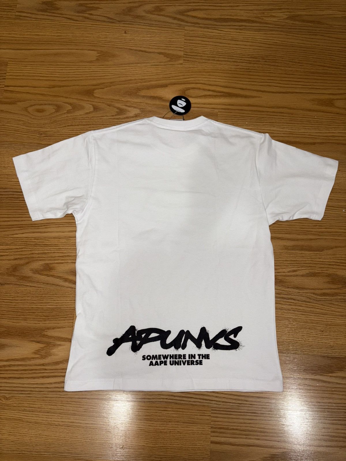 Aape A APE TEE White M1649XX Size US M / EU 48-50 / 2 - 2 Thumbnail