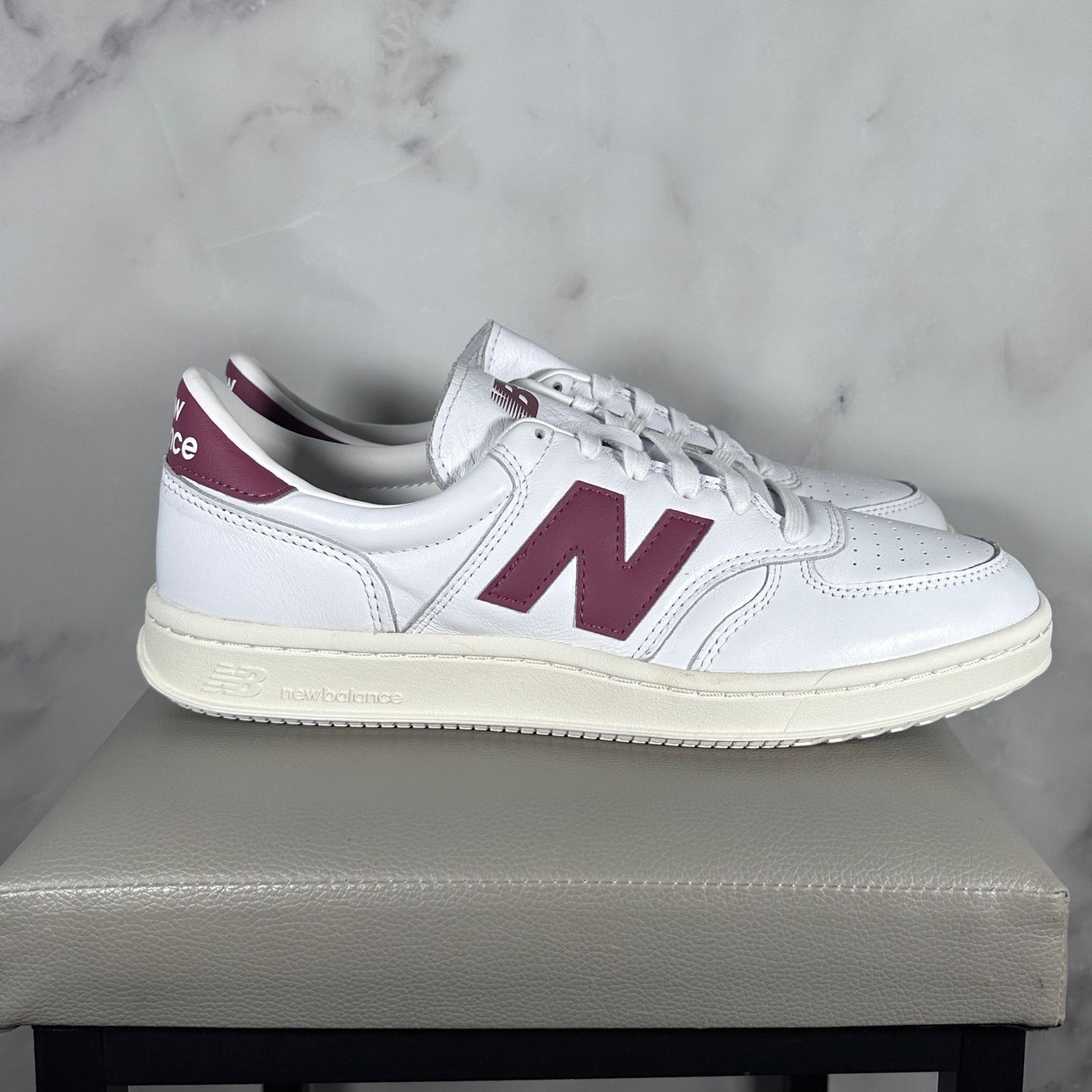 New Balance T500 Court White/Red Size US 11.5 / EU 44-45 - 6 Thumbnail