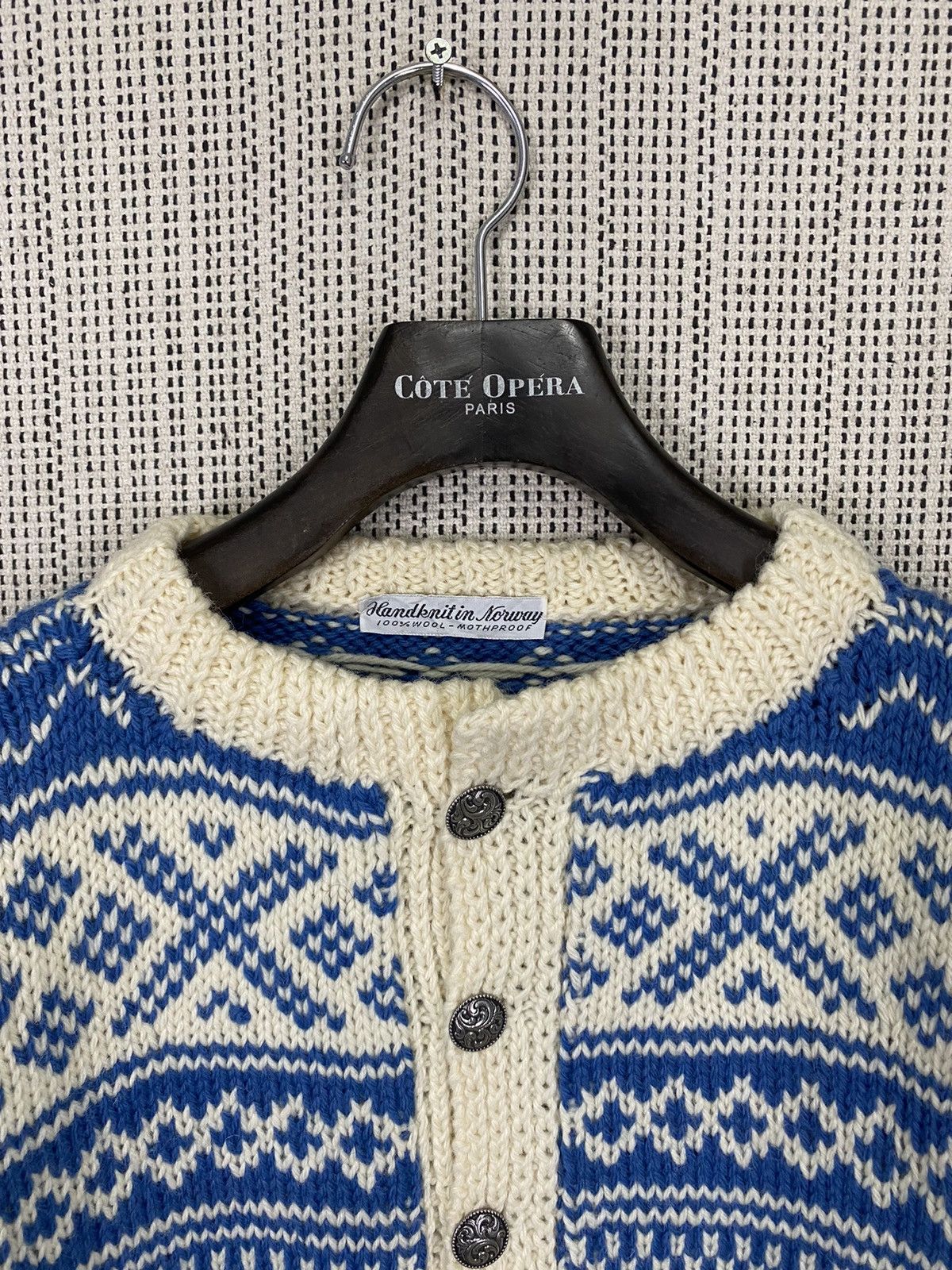 Aran Isles Knitwear × Vintage 🔥Handknit in norway knitwear 100% wool mothproof Size US M / EU 48-50 / 2 - 8 Thumbnail