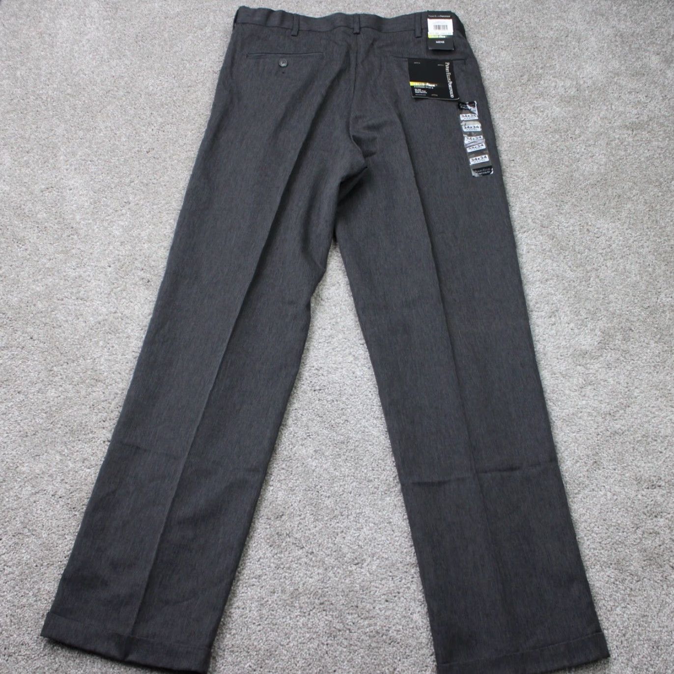 Perry Ellis Perry Ellis Dress Pants Mens 34x34 Charcoal Grey NWT City Fit Straight Leg Formal Dresswear Pleated Wrinkle Free Stretch Holiday-Season? Size US 34 / EU 50 - 6 Thumbnail