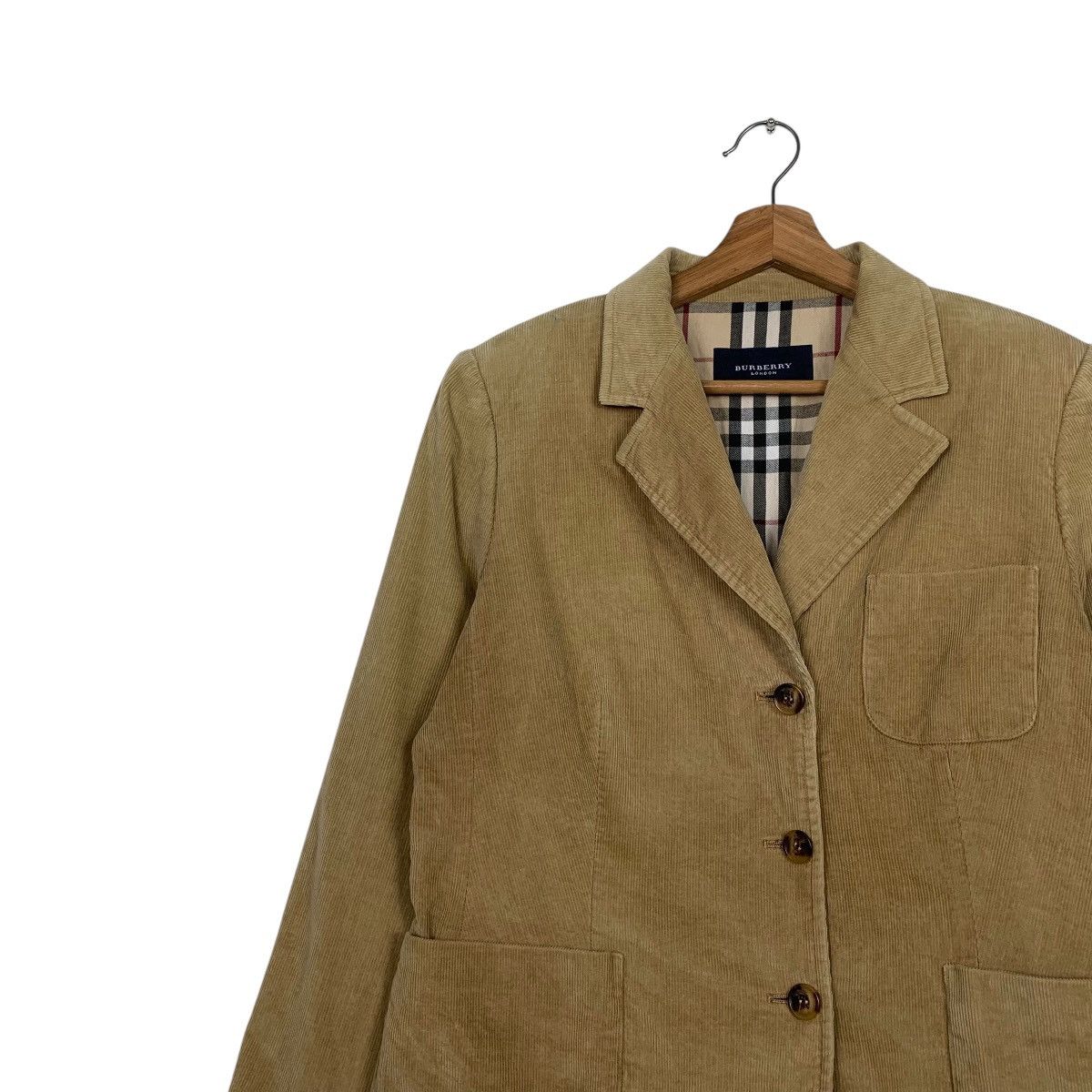 Burberry Burberry London Corduroy Nova Check Women Jacket Size M / US 6-8 / IT 42-44 - 6 Thumbnail