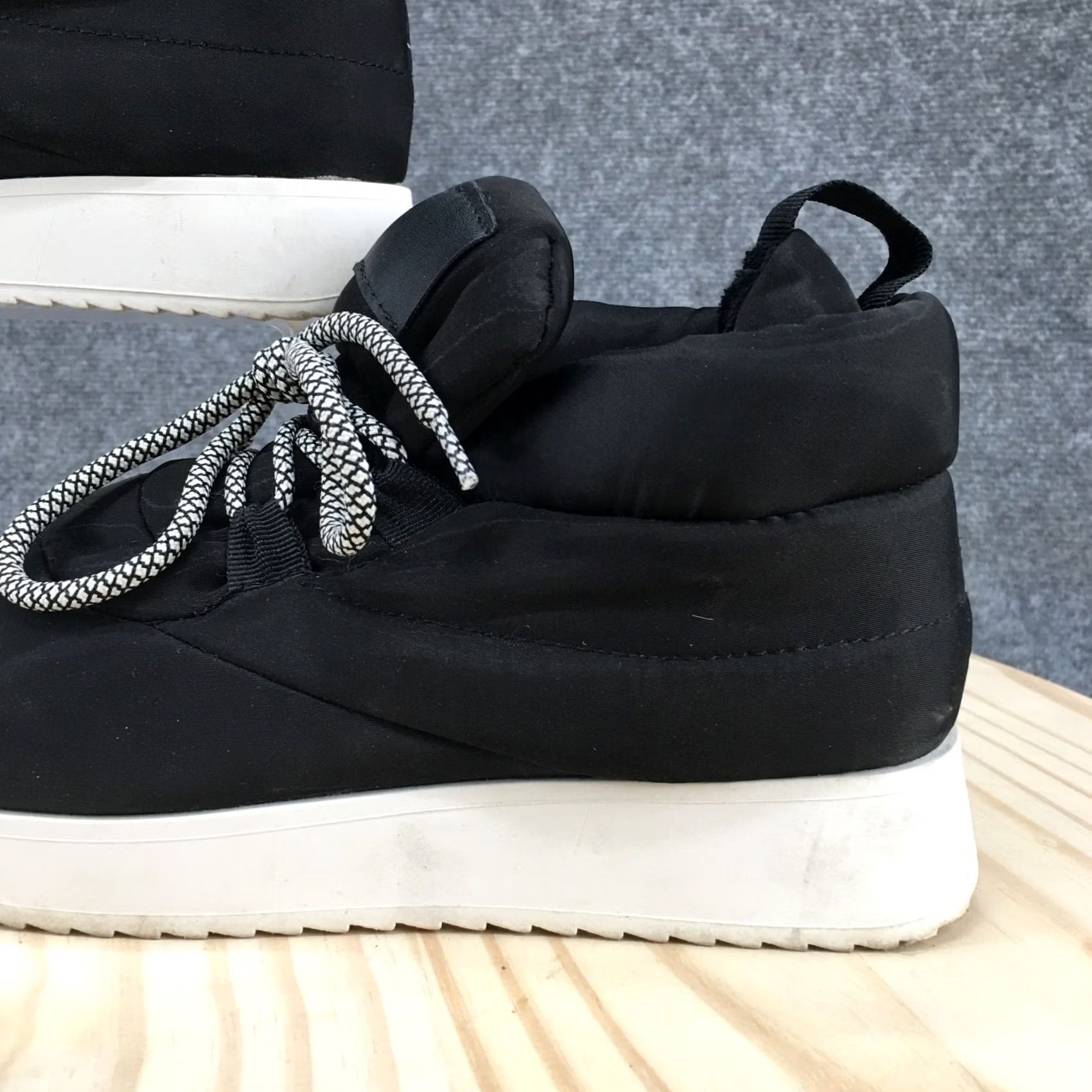 Vintage A New Day Babs Casual Mid Top Sneakers Womens 7 Black Fabric Lace Up Size M / US 6-8 / IT 42-44 - 3 Thumbnail