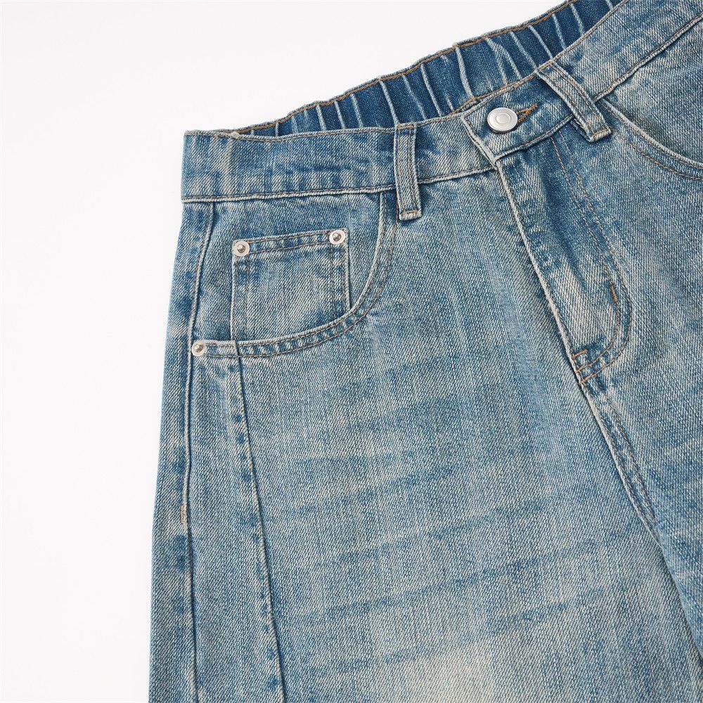 Vintage Punk retro washed distressed scimitar jeans for men Size US 32 / EU 48 - 6 Thumbnail
