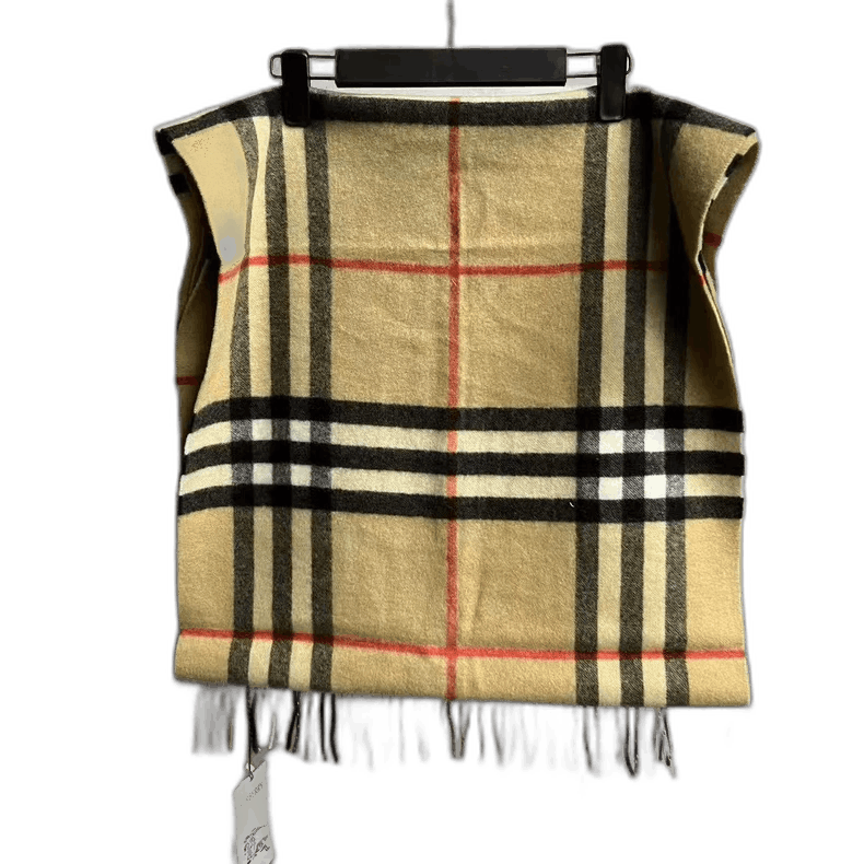 burberry beige check upholstery wool scarf