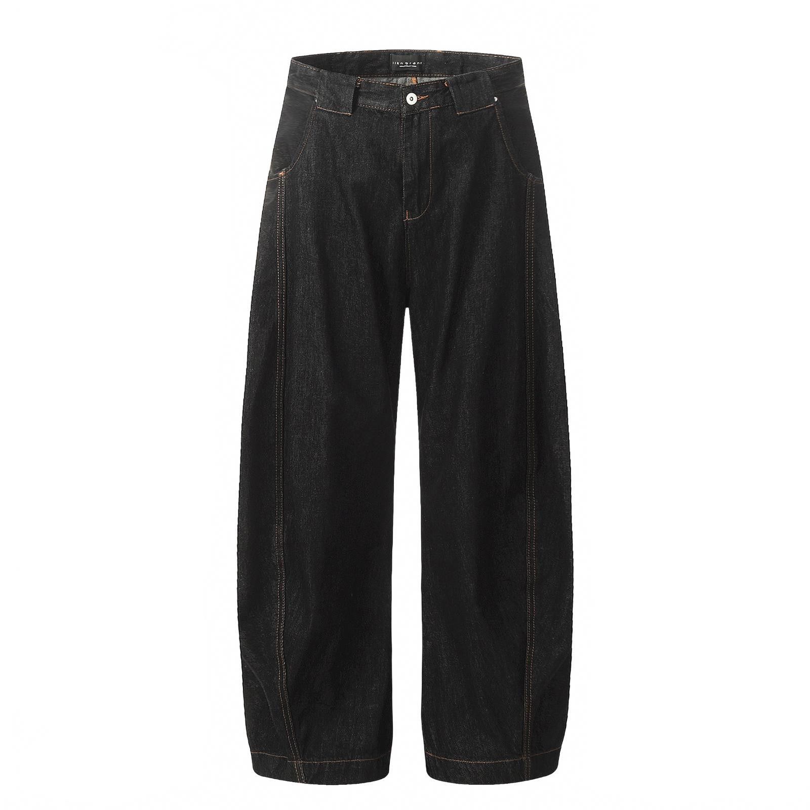 Japanese Brand Black Wide Leg Denim Jeans, Baggy Loose Fit Jeans Size US 32 / EU 48 - 1 Thumbnail