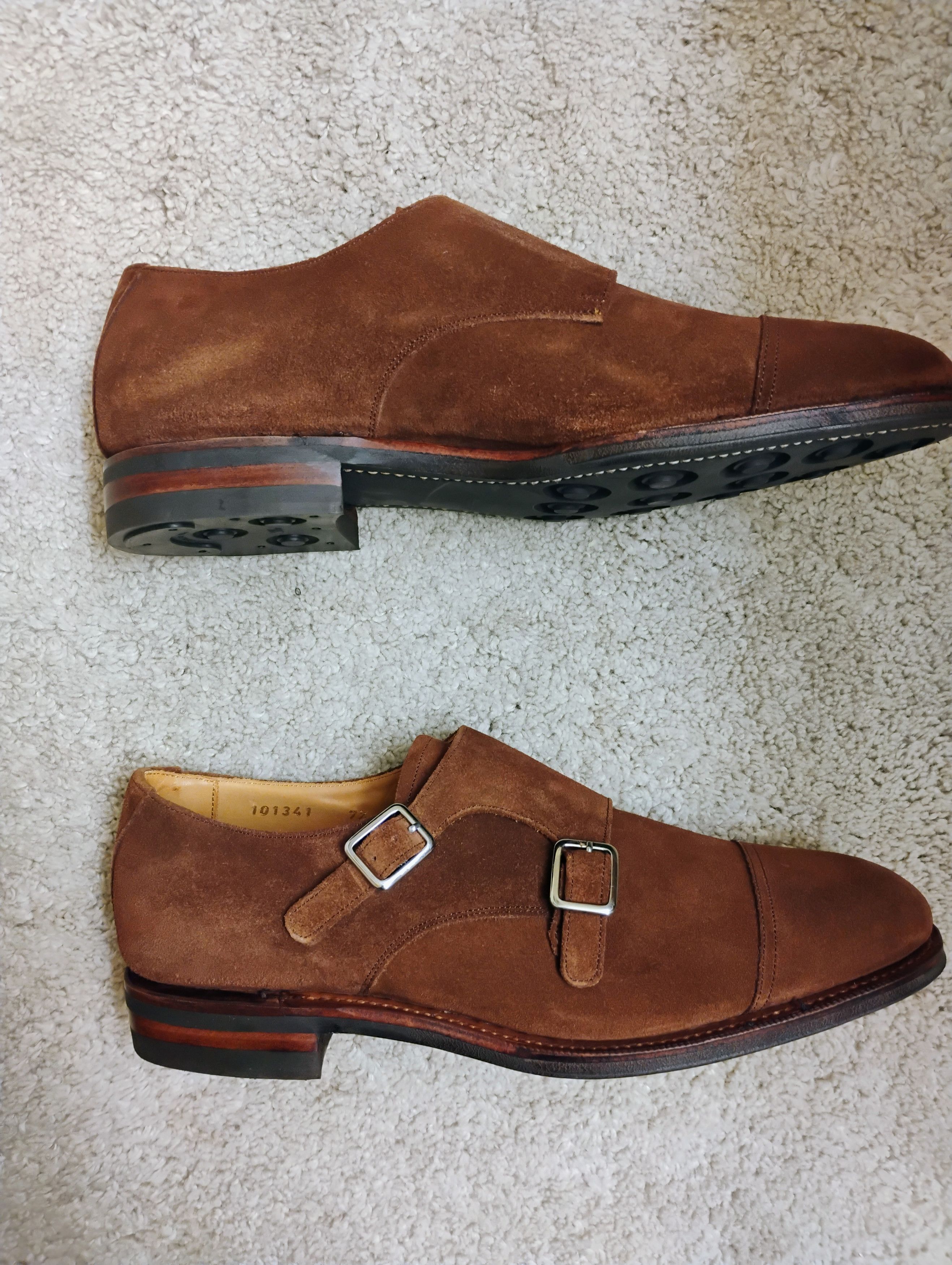 Meermin Snuff Rapello Suede Double Monkstrap Size US 8.5 / EU 41-42 - 10 Thumbnail
