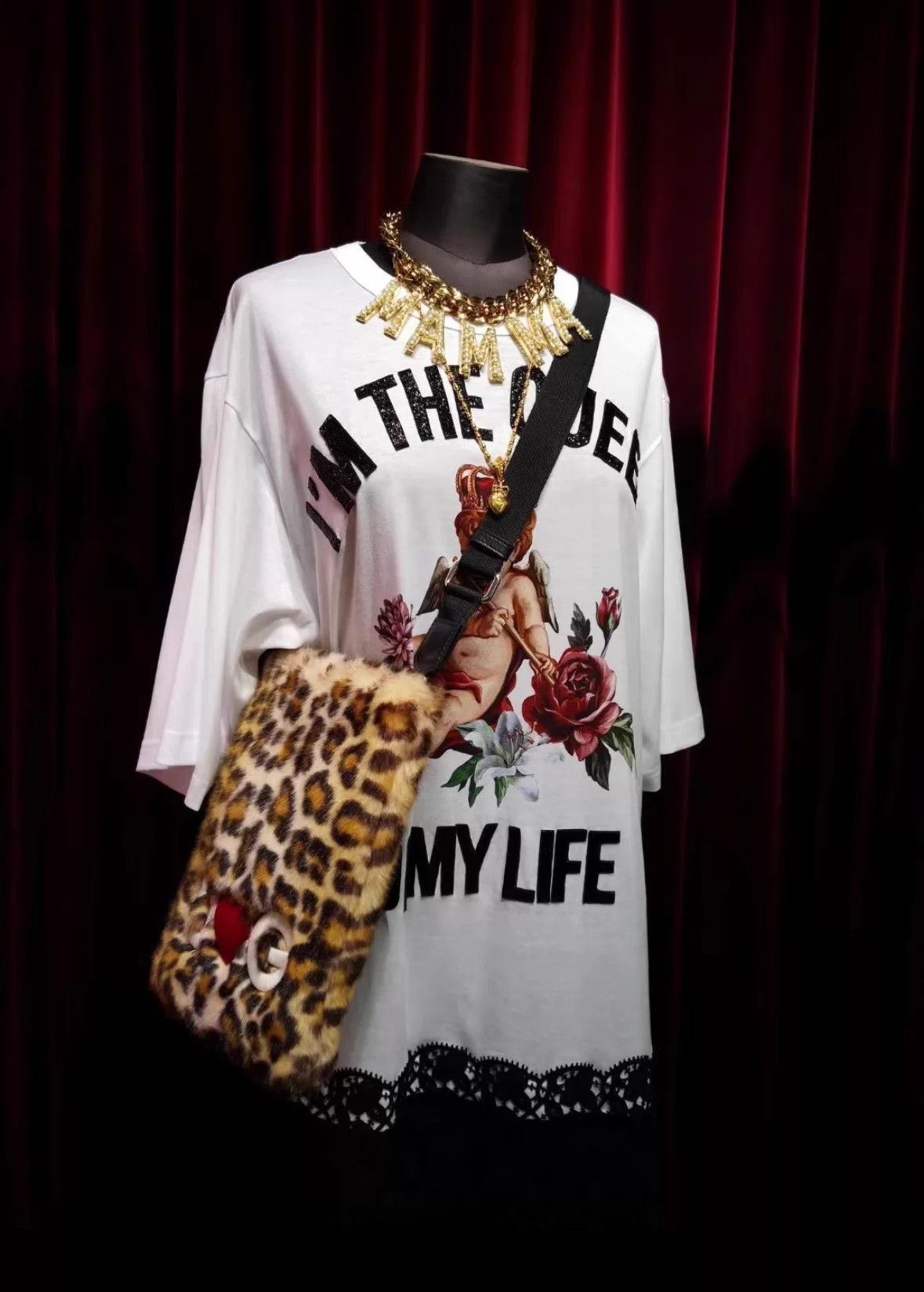 Dolce & Gabbana DG Black & White Lace Angel SS Shirt New w/Tags 42 Size M / US 6-8 / IT 42-44 - 8 Thumbnail