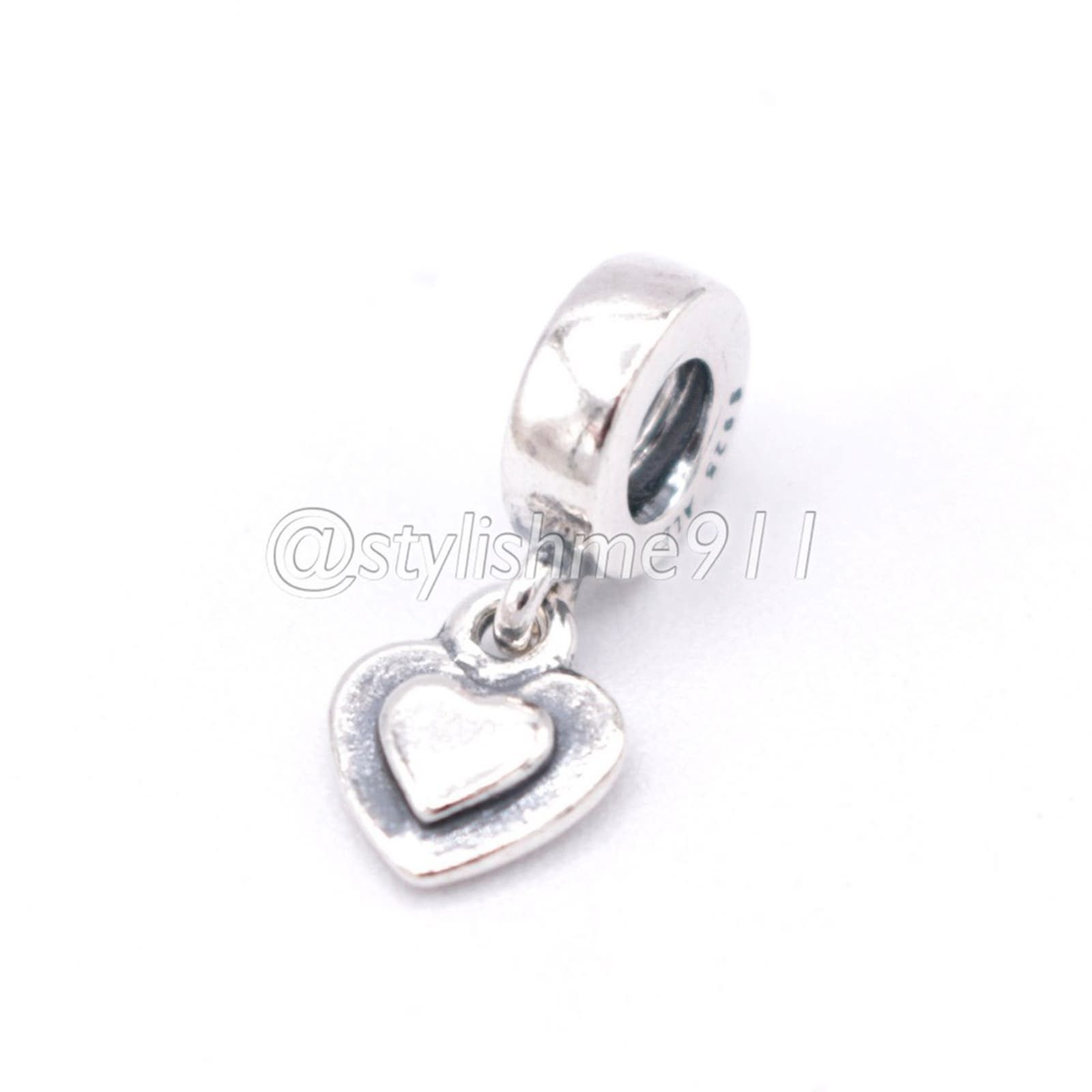 pandora Authentic PANDORA Silver Heart Dangle - 790373 Size ONE SIZE - 8 Thumbnail