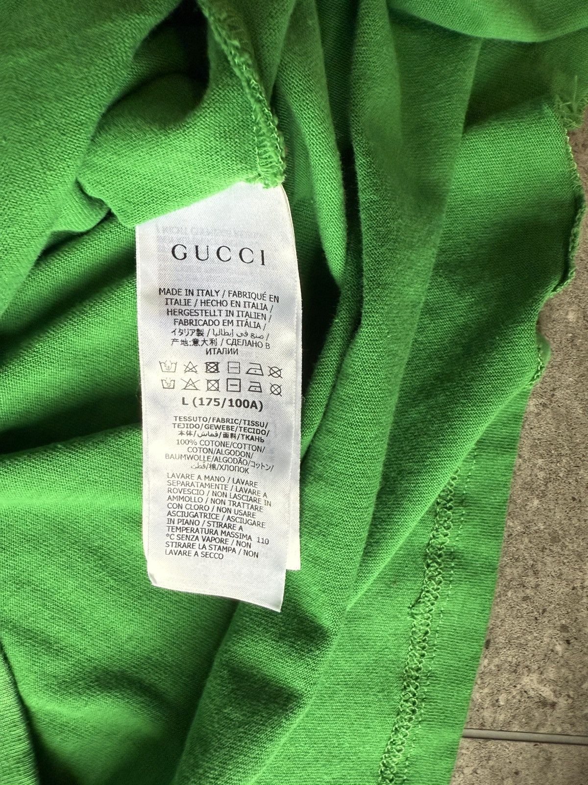 Gucci GUCCI TO HUG A SNAKE GREEN TEE SIZE L Size US L / EU 52-54 / 3 - 5 Thumbnail