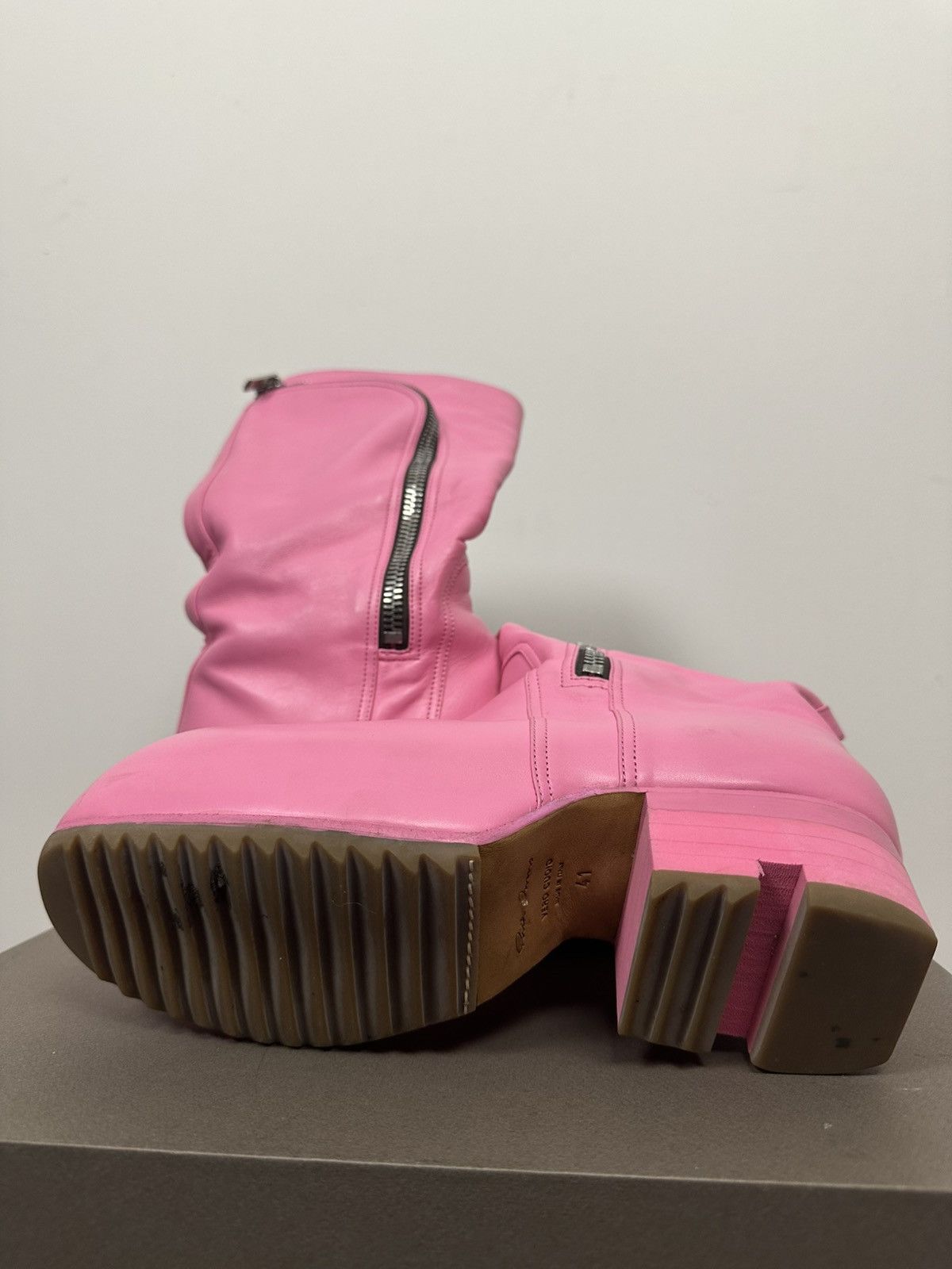 Rick Owens FW20 ‘PERFORMA’ Pop Pink Bauhaus Ballast Boots Size US 8 / EU 41 - 6 Thumbnail