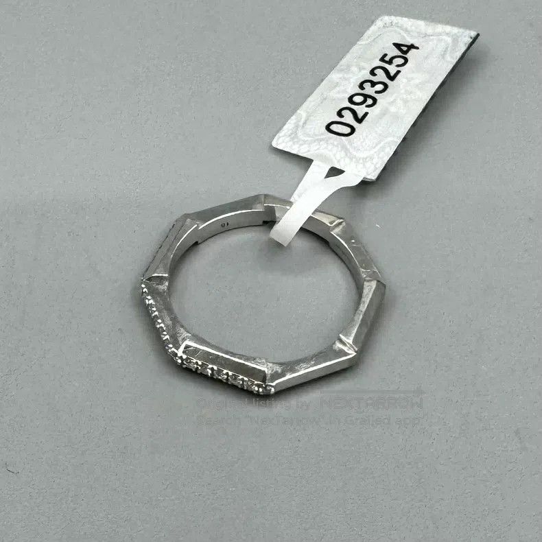 Gucci Gucci Size15 White gold gemstone diamond ring Size ONE SIZE - 2 Thumbnail