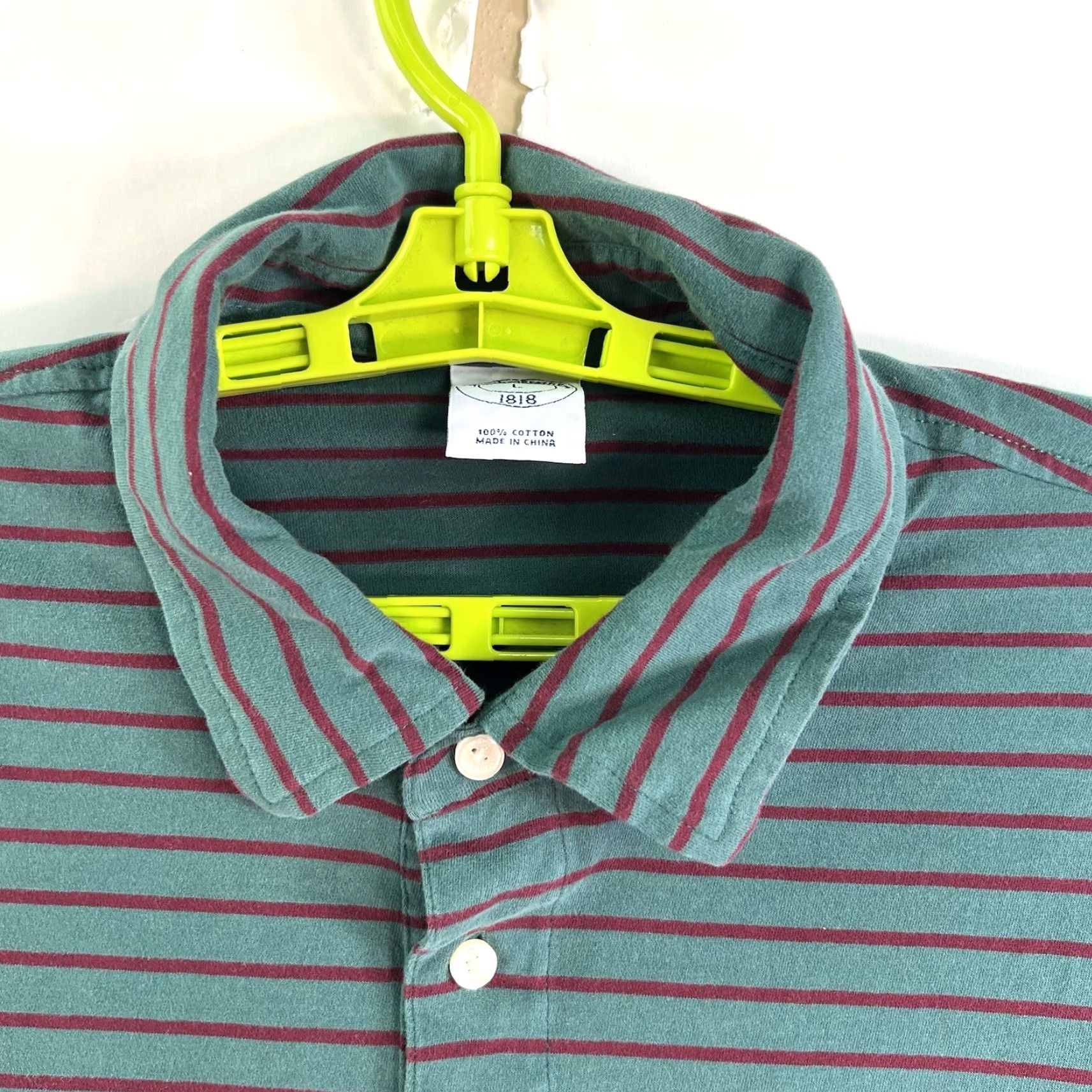 Brooks Brothers VINTAGE Brooks Brothers Men Polo Shirt Long Sleeve Striped Green Size Large Casual Classic Size US L / EU 52-54 / 3 - 4 Thumbnail