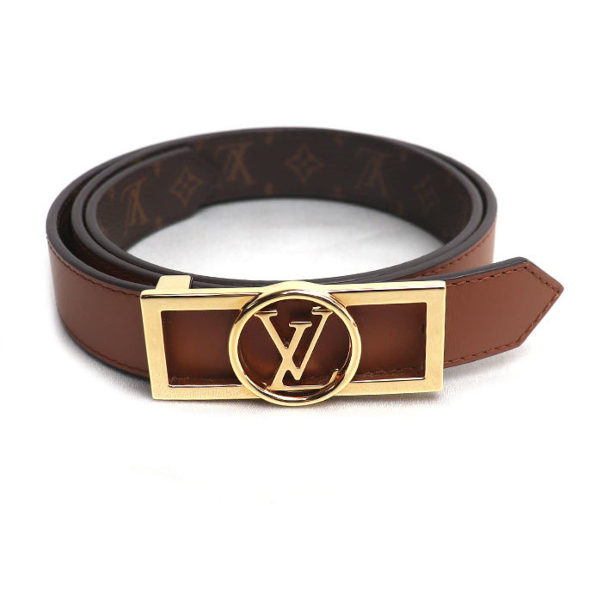 Louis Vuitton Louis Vuitton Dauphine 25mm Reversible Belt Monogram Brown M0196 Women's Size 80 32 Size ONE SIZE - 1 Thumbnail
