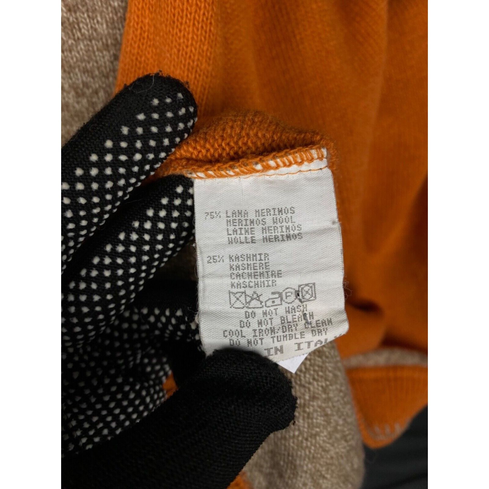 Etro Etro Men's Gray Orange Wool Cashmere Crewneck Sweater Size X Size US XL / EU 56 / 4 - 9 Thumbnail