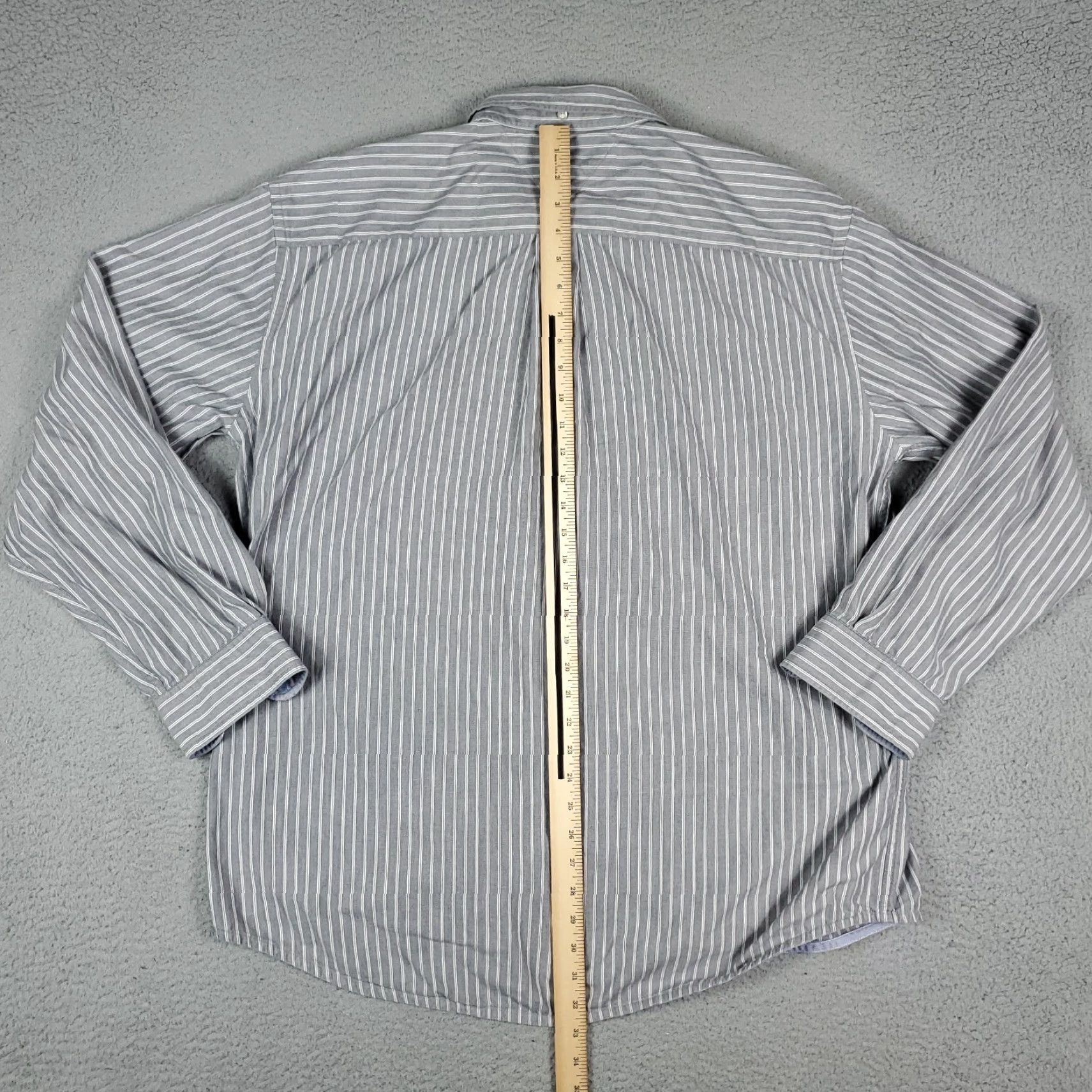 Tommy Hilfiger Tommy Hilfiger Shirt Adult 2XL Gray Striped Cotton Button-Up Pockets Mens Size US XXL / EU 58 / 5 - 5 Thumbnail