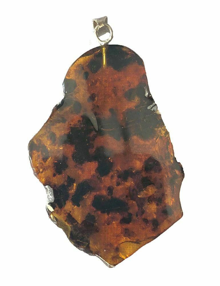 Designer Rustic Artisan Amber Sterling Silver Pendant Size ONE SIZE - 1 Thumbnail