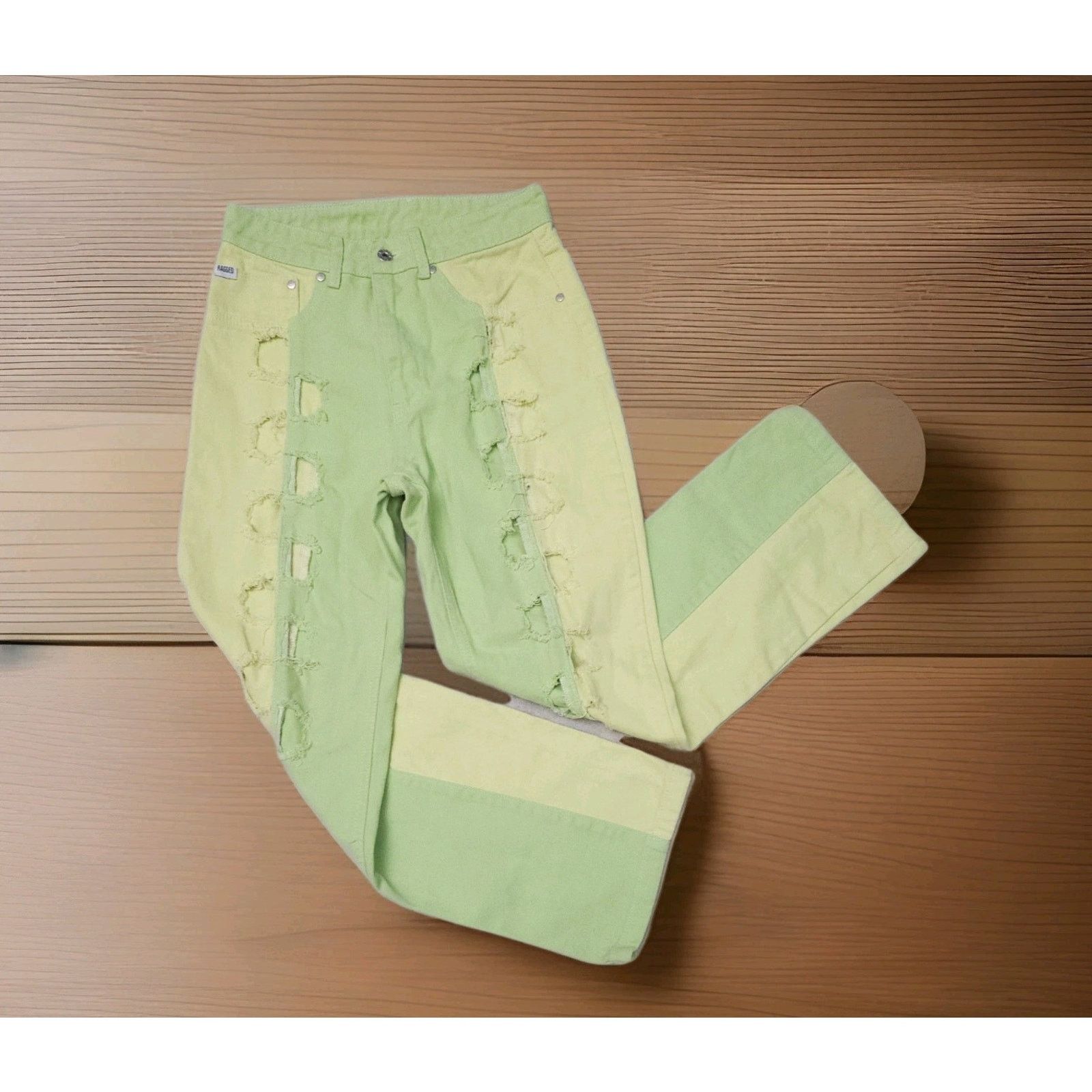 The Ragged Priest Ragged Priest CLACKER DAD JEAN neon green Size 28 Size 28" / US 6 / IT 42 - 7 Thumbnail