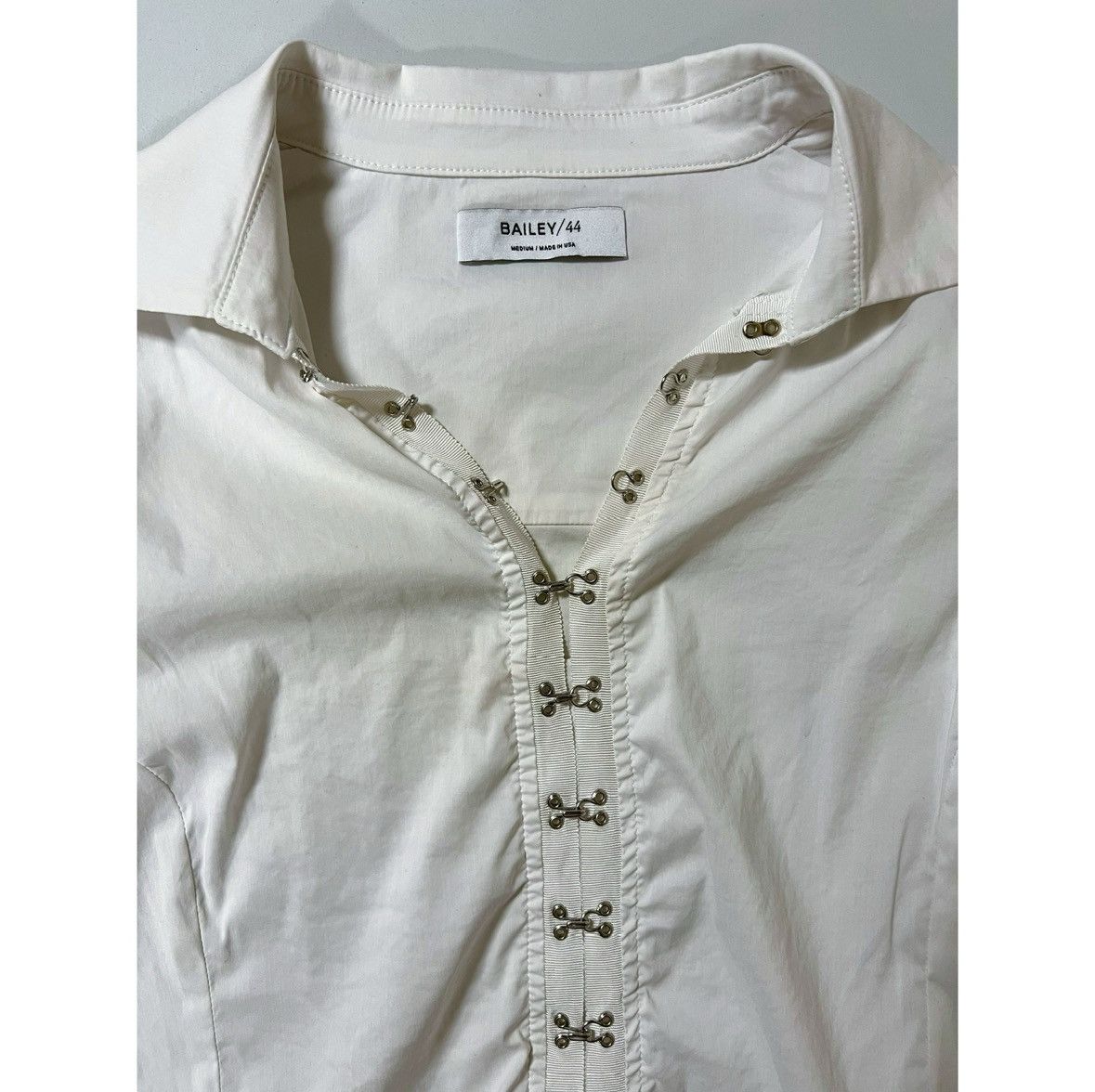 Bailey 44 Bailey 44 White Collared Shirt Top Blouse Bodysuit Size M 🤍 Size M / US 6-8 / IT 42-44 - 5 Thumbnail