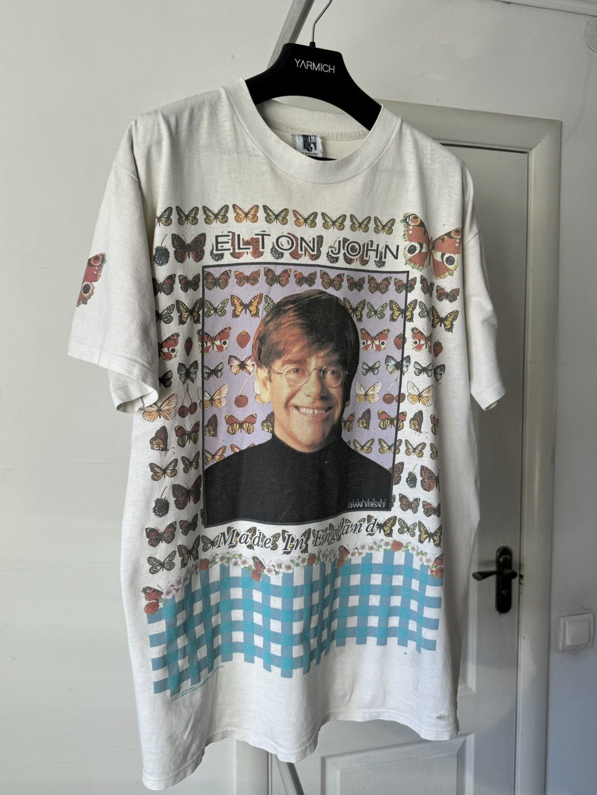 Band Tees VINTAGE 1995 ELTON JOHN MADE IN ENGLAND ALL OVER TEE XL Size US XL / EU 56 / 4 - 3 Thumbnail