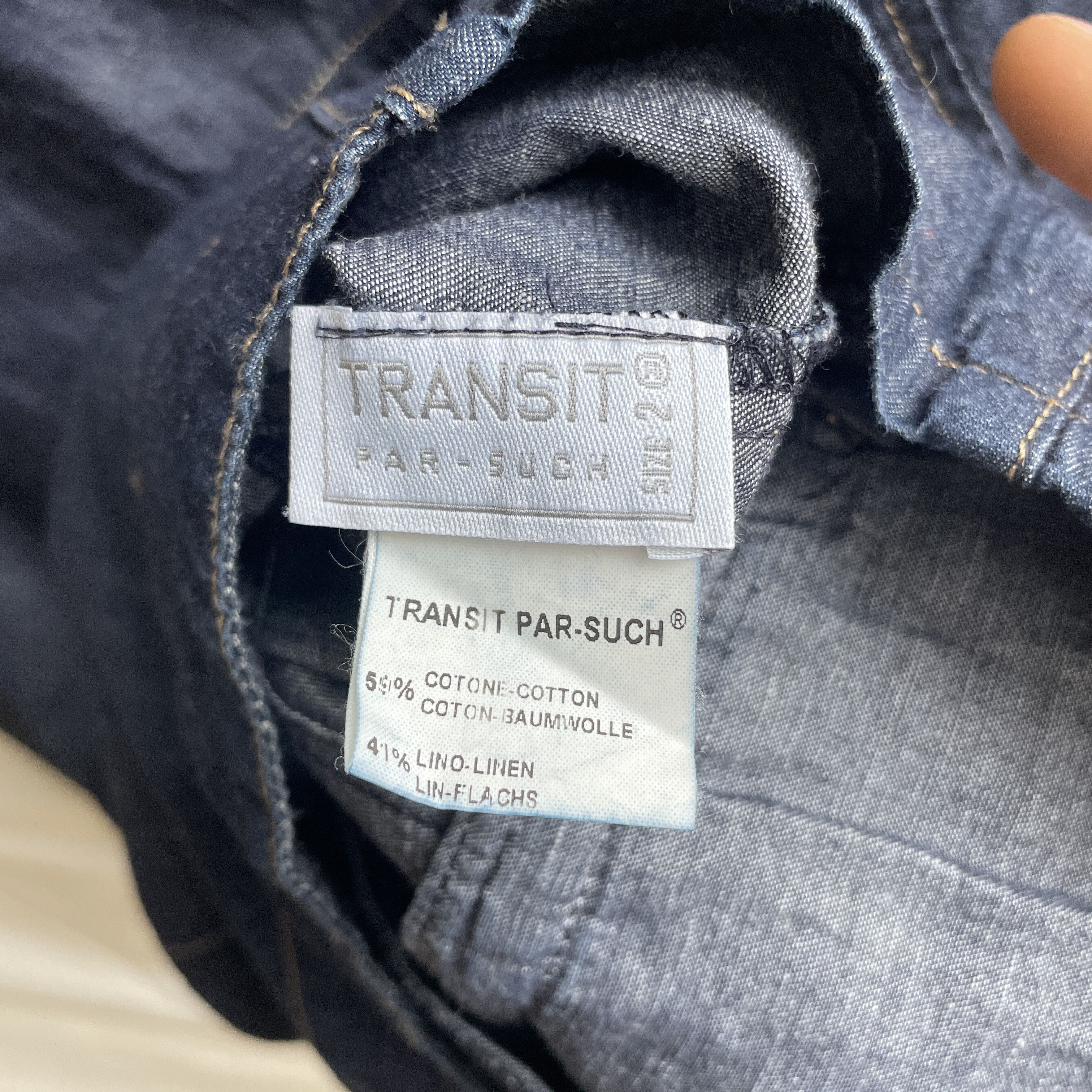 Transit Transit Par Such TR-900 Cotton Linen Denim Jacket Size 2 Size M / US 6-8 / IT 42-44 - 8 Thumbnail