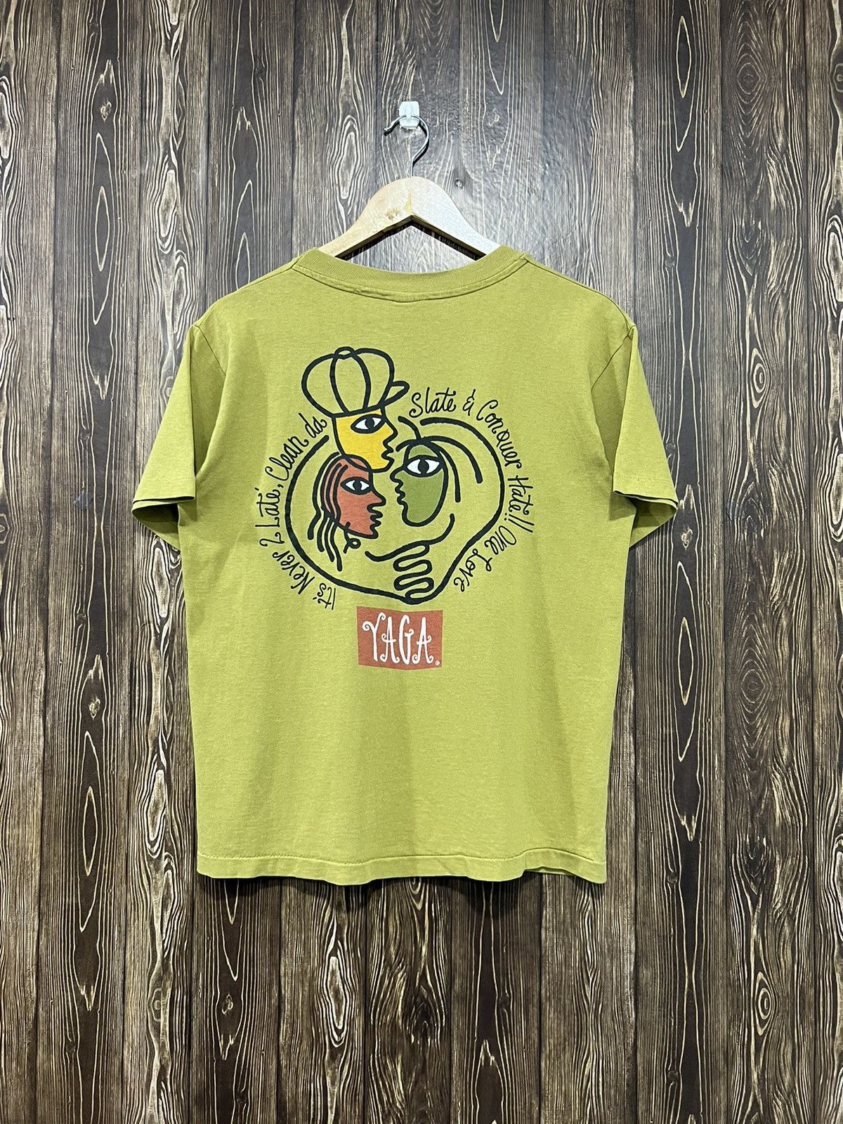 Vintage Vintage 90s Yaga Streetwear Boxy Tshirt Size US M / EU 48-50 / 2 - 1 Thumbnail
