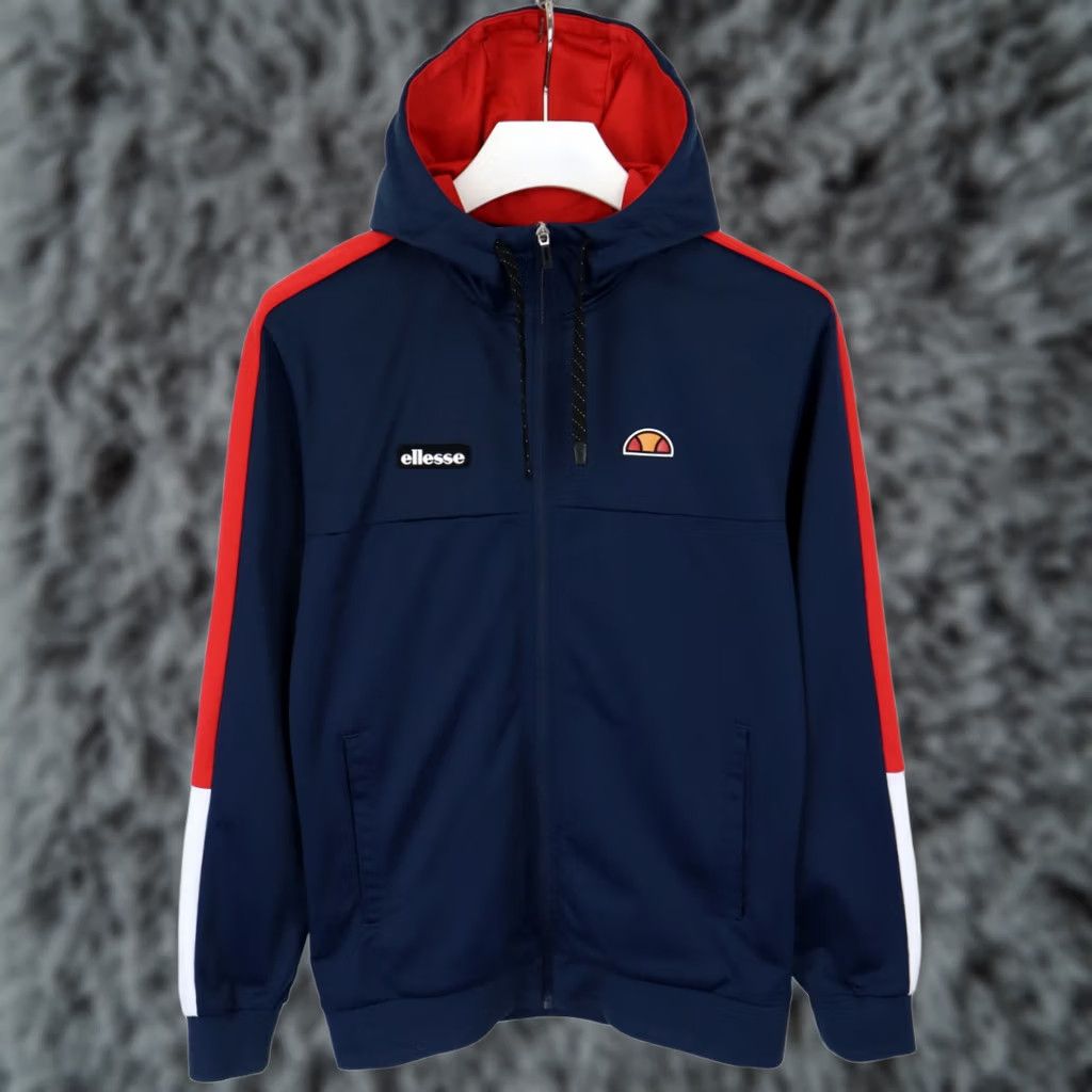 Ellesse Ellesse Hoodie Men's SMALL Full Zip Hooded Pockets Logo Dark Blue Track Top Size US S / EU 44-46 / 1 - 1 Thumbnail