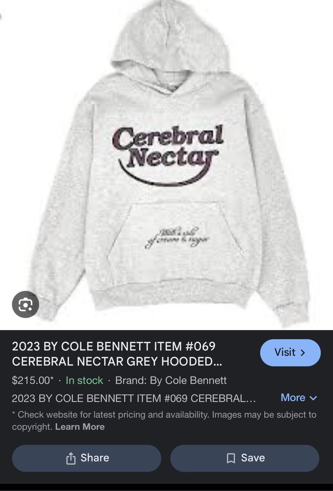 Lyrical Lemonade By Cole Bennet | Cerebral Nectar hoodie Grey Size US XL / EU 56 / 4 - 2 Thumbnail