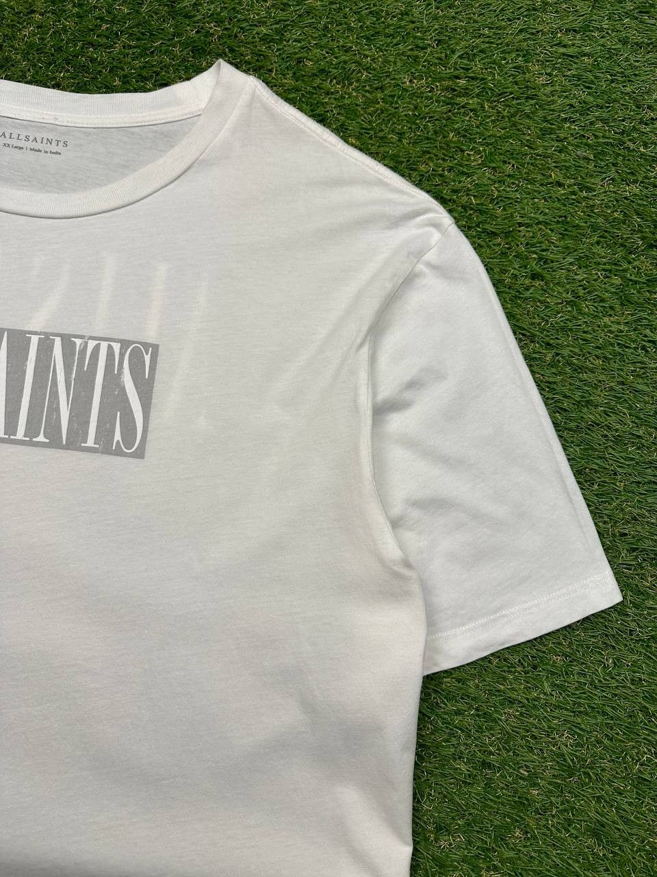 Allsaints × Designer Allsaints 2-Sided Big Logo Avantgarde Tee Y2K Size US XXL / EU 58 / 5 - 4 Thumbnail