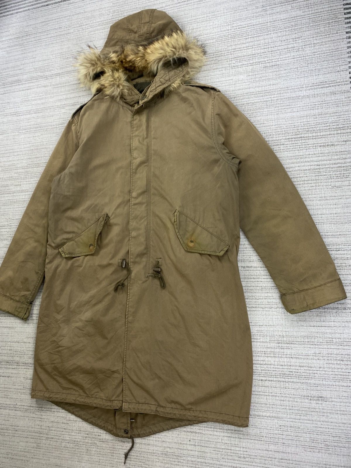 Alpha Industries Vtg Alpha Industries Faux Fur Parka Hoodie Long Jacket Size US L / EU 52-54 / 3 - 5 Thumbnail