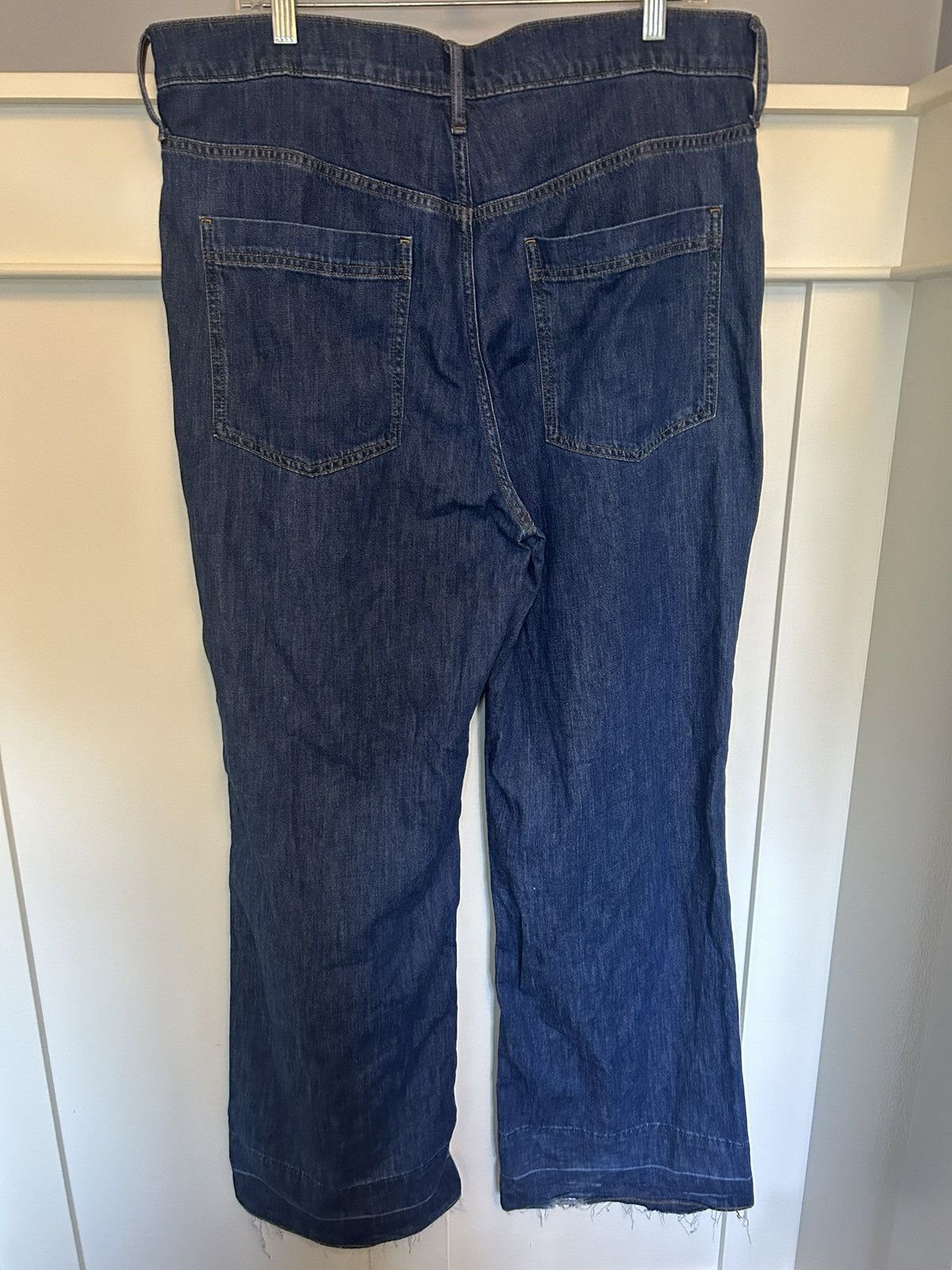 Vintage Baggy flared blue jeans Size US 33 - 2 Thumbnail