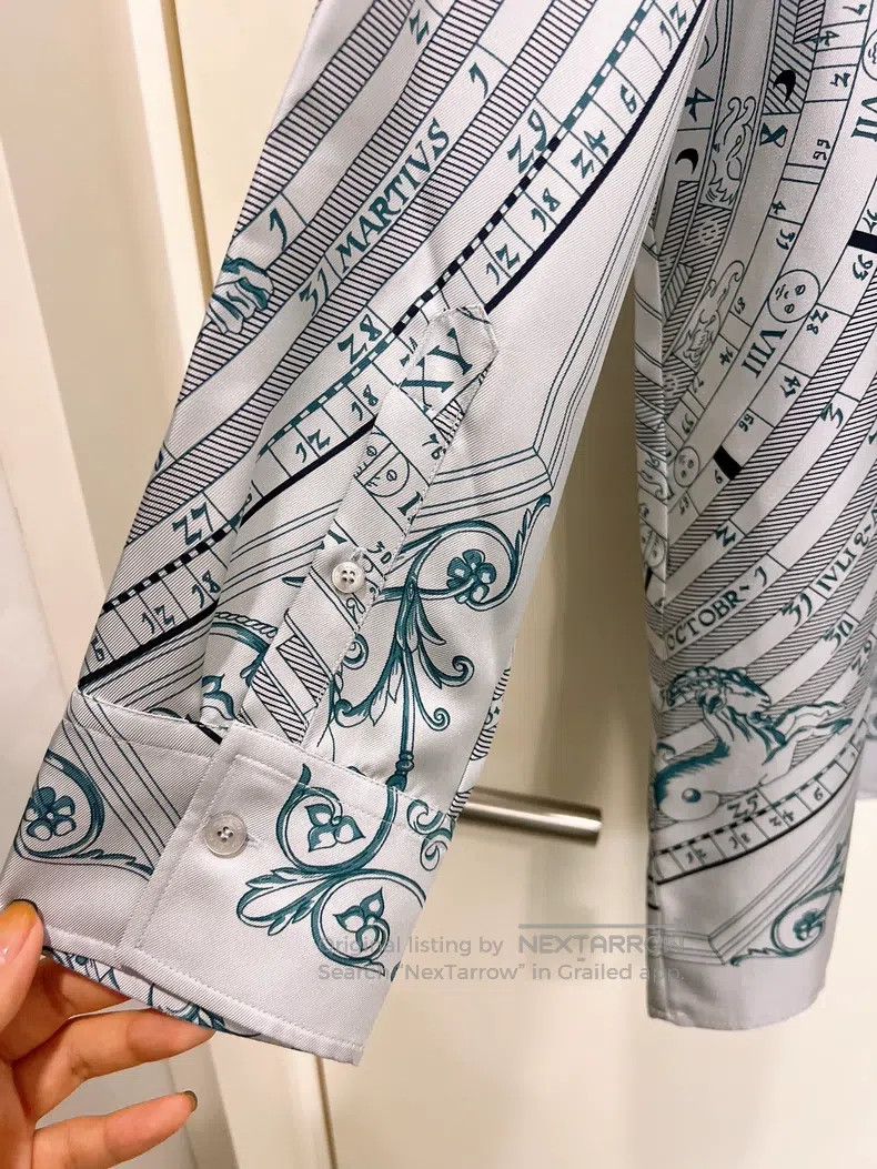 Hermes Hermes Constellation Compass Series Silk Printed Shirt Jac Size XS / US 0-2 / IT 36-38 - 4 Thumbnail