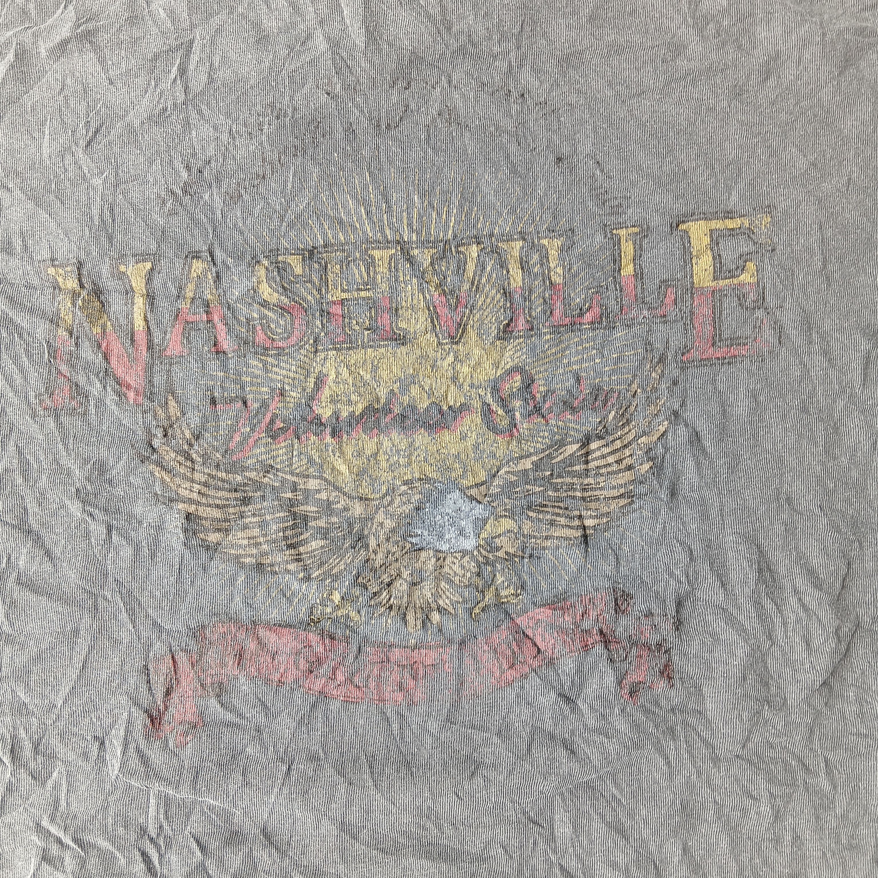 Vintage rush to buy DISTRESSED big logo tee S Size US S / EU 44-46 / 1 - 2 Thumbnail