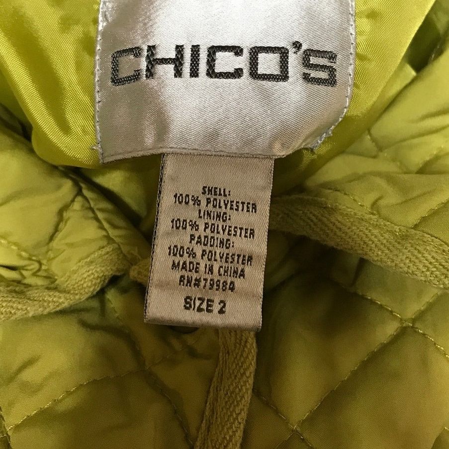 Chicos Chicos Quilted High Neck Long Sleeve Mid-Length Coat L Size XXL / US 16-18 / IT 52-54 - 3 Thumbnail