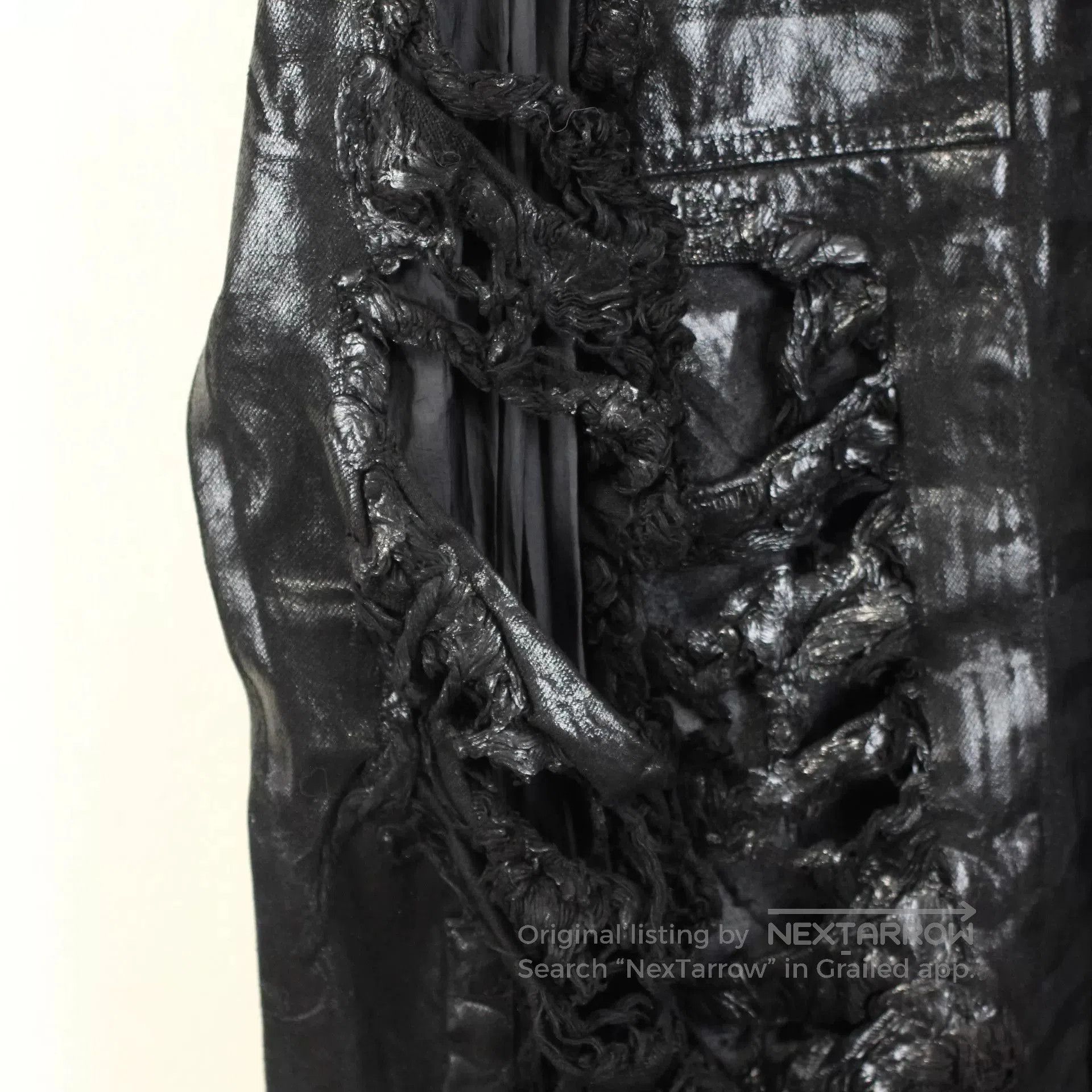 Rick Owens Rick Owens Distressed Waxed Jacket. Size US M / EU 48-50 / 2 - 5 Thumbnail
