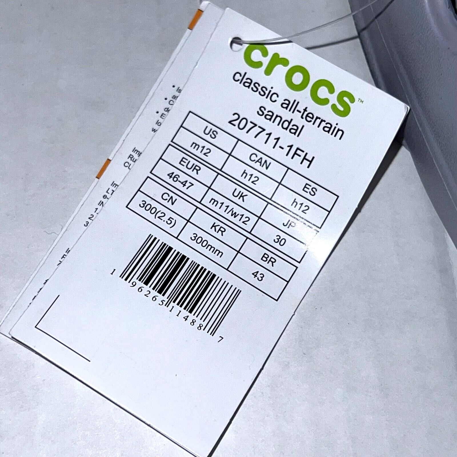 Crocs Crocs Classic All Terrain Open Toe Sandal Hook Loop Men's 12 Size US 12 / EU 45 - 6 Thumbnail