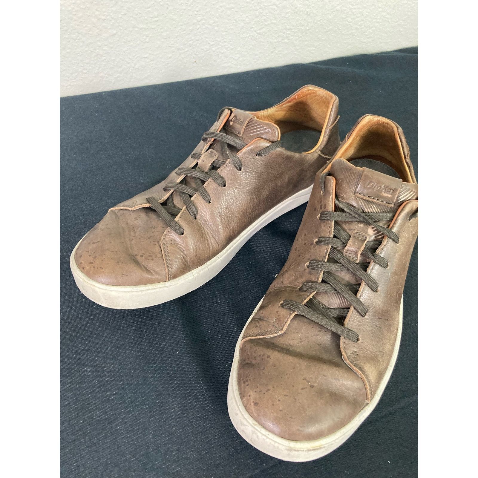 Olukai OluKai Lae'ahi Li'ili Men's Leather Sneakers Brown 10.5 Size US 10.5 / EU 43-44 - 4 Thumbnail